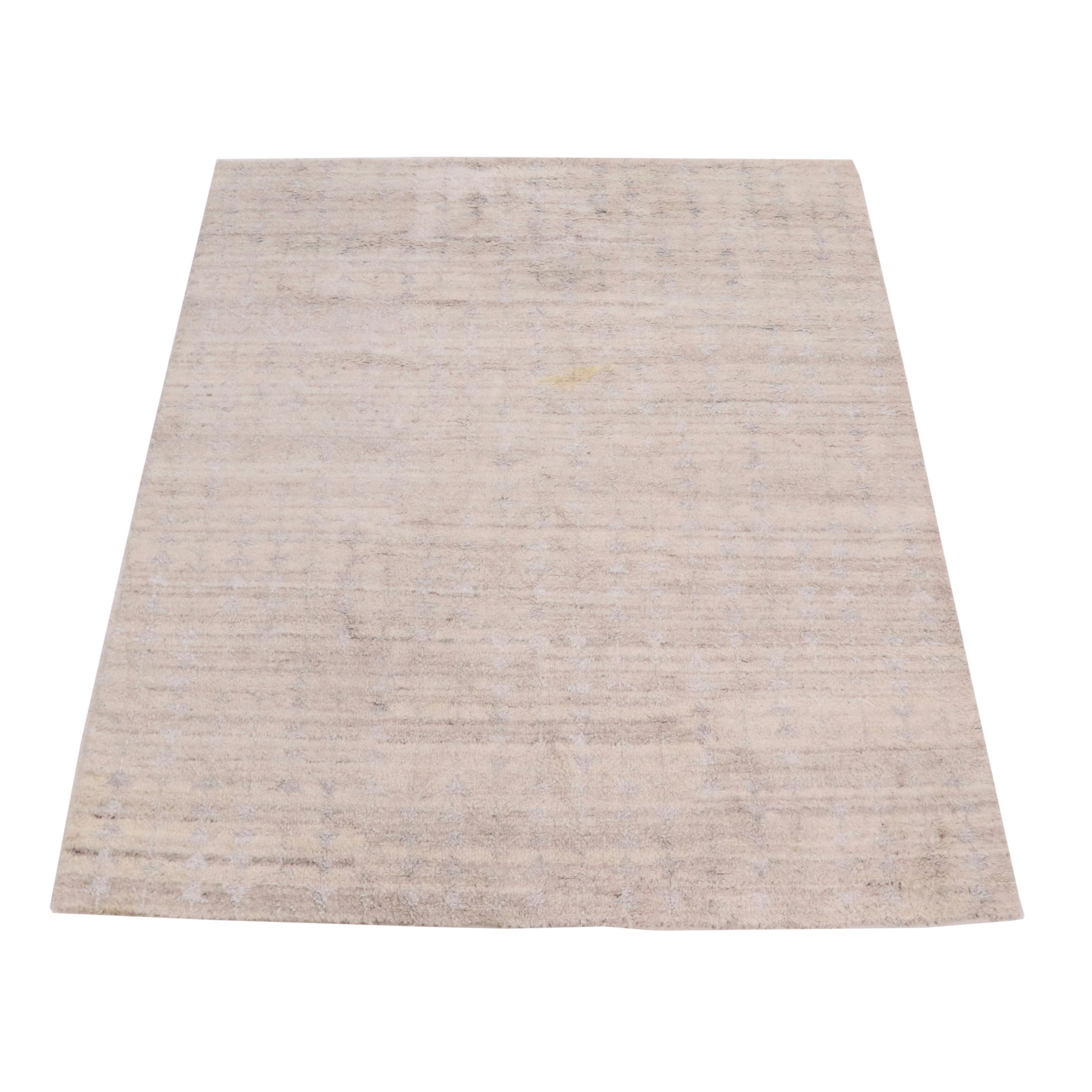8'2 x 10' Hand-Knotted Indian Contemporary Area Rug