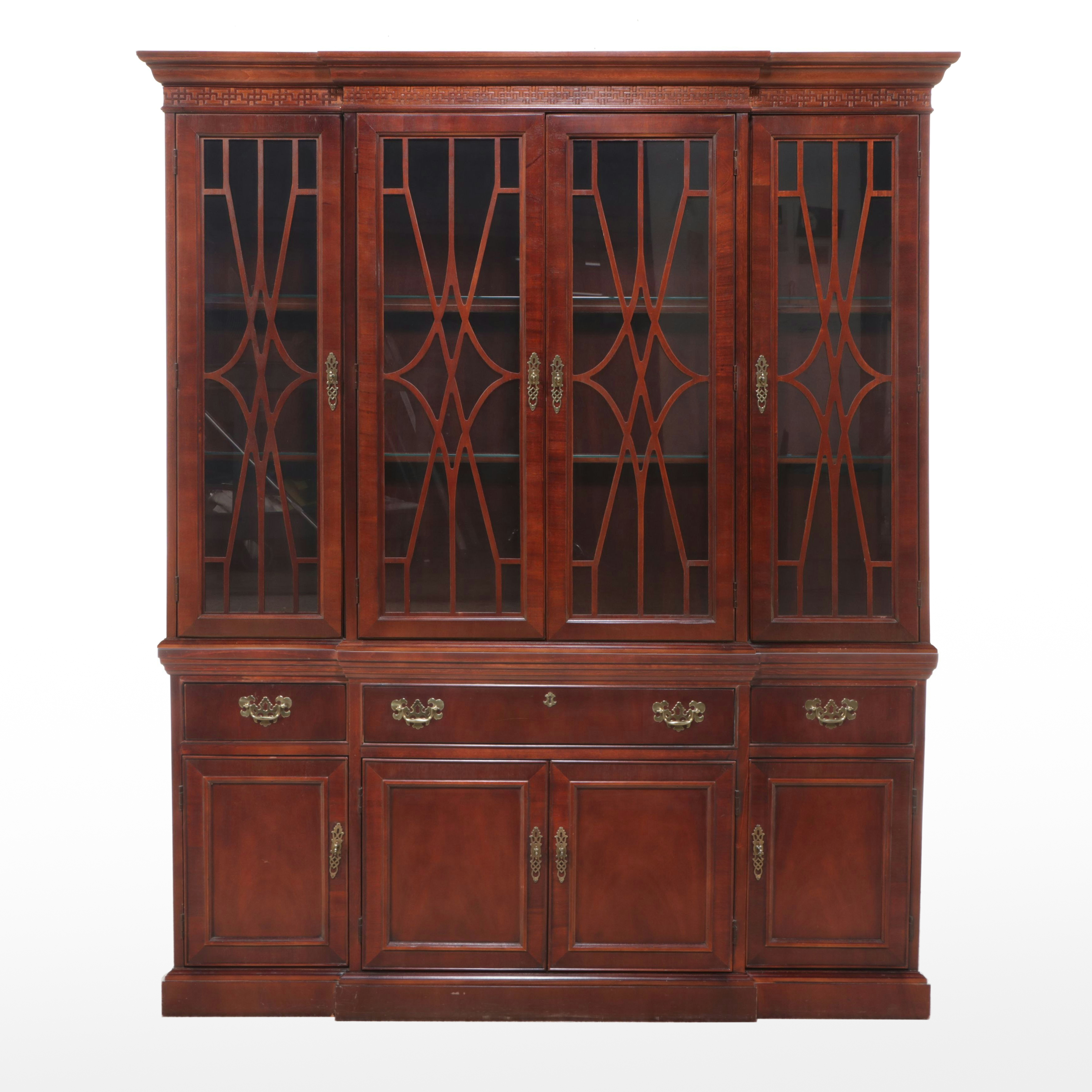 Bernhardt Chippendale Style Mahogany China Cabinet