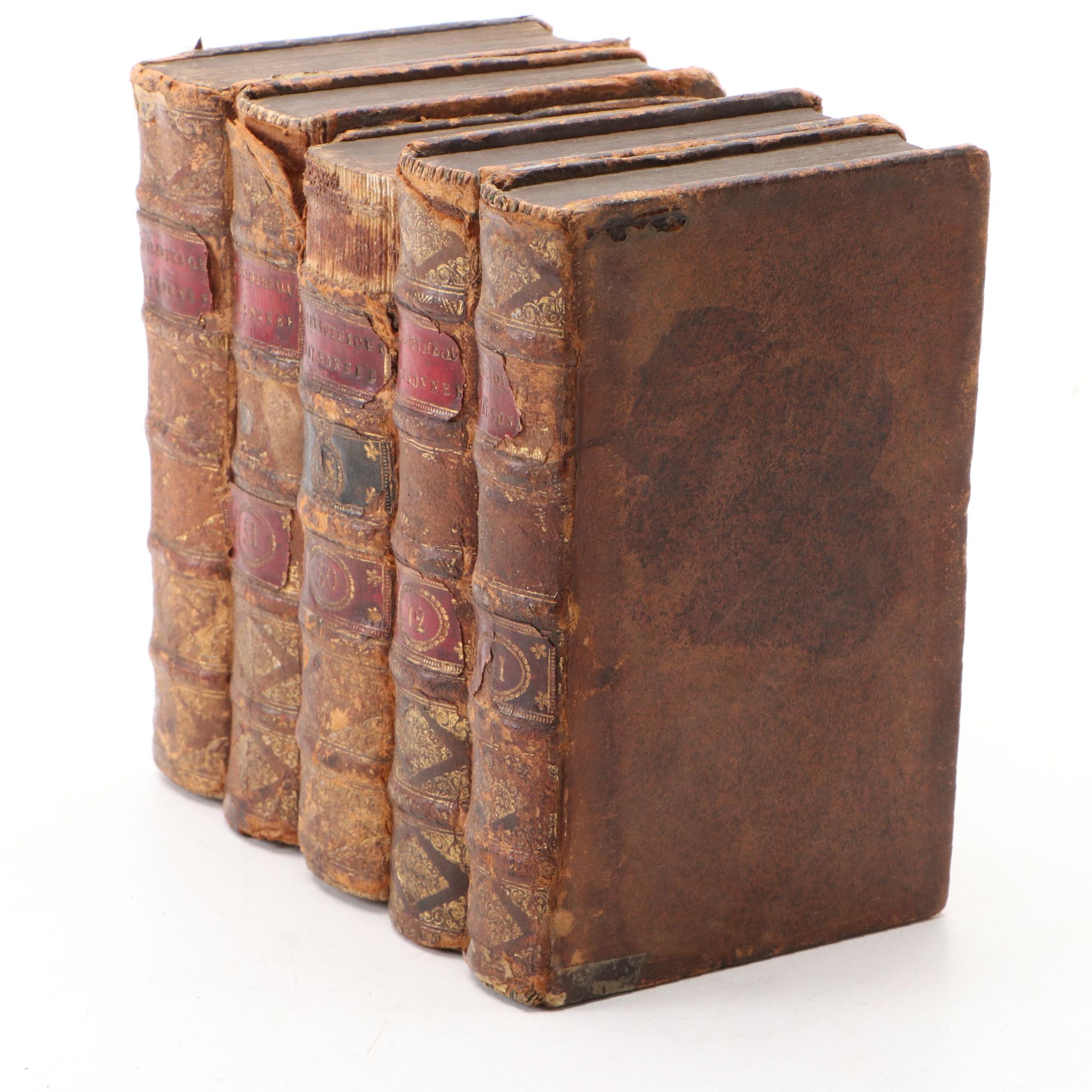 "Bibliothèque raisonnée des ouvrages des savans de l'Europe" Partial Set