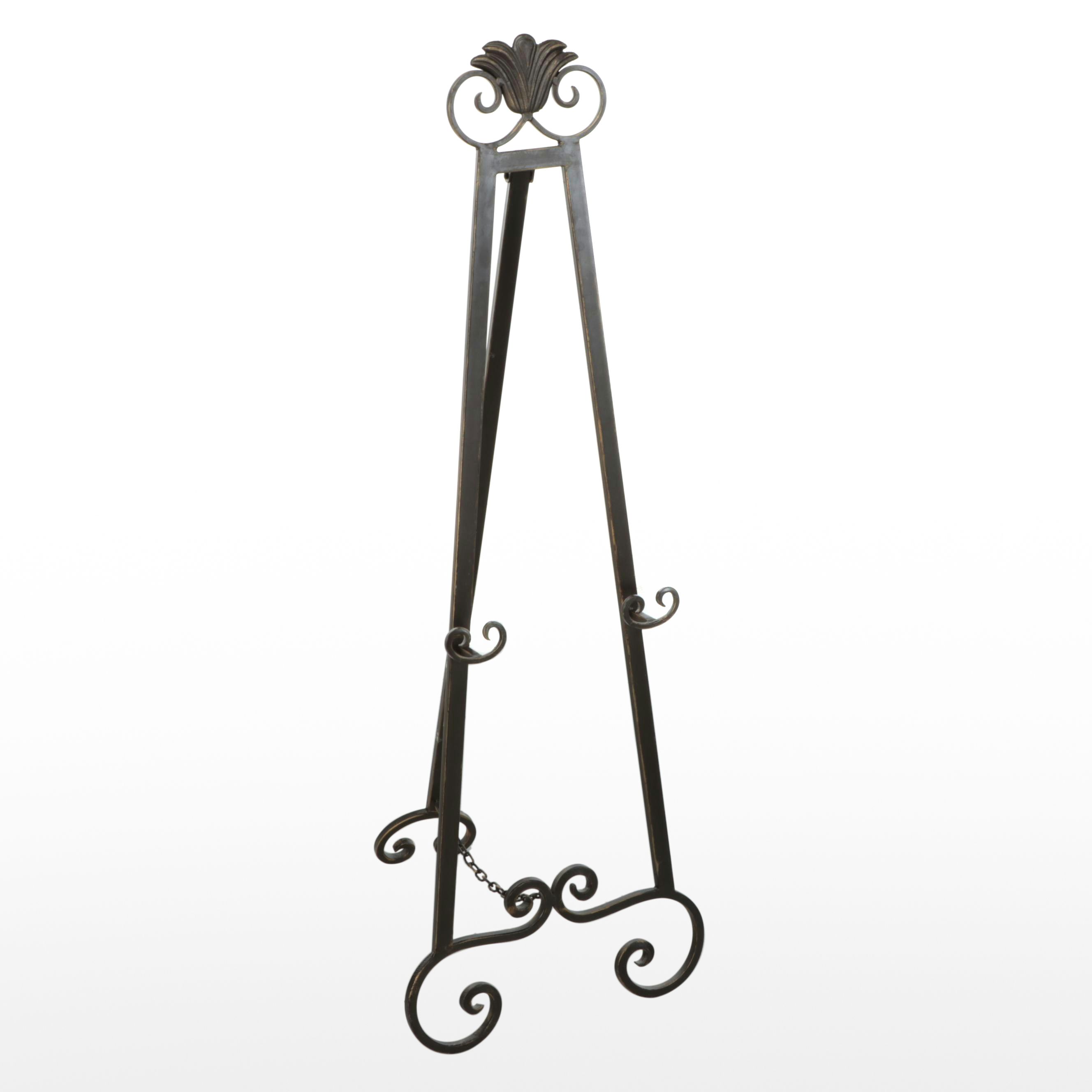 Contemporary Scrolled Metal Art Easel
