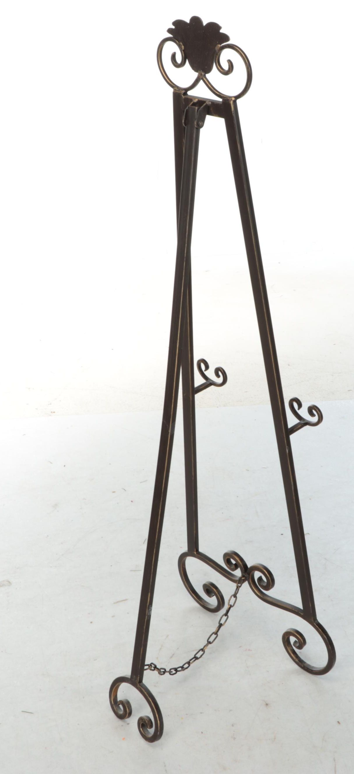 Contemporary Scrolled Metal Art Easel