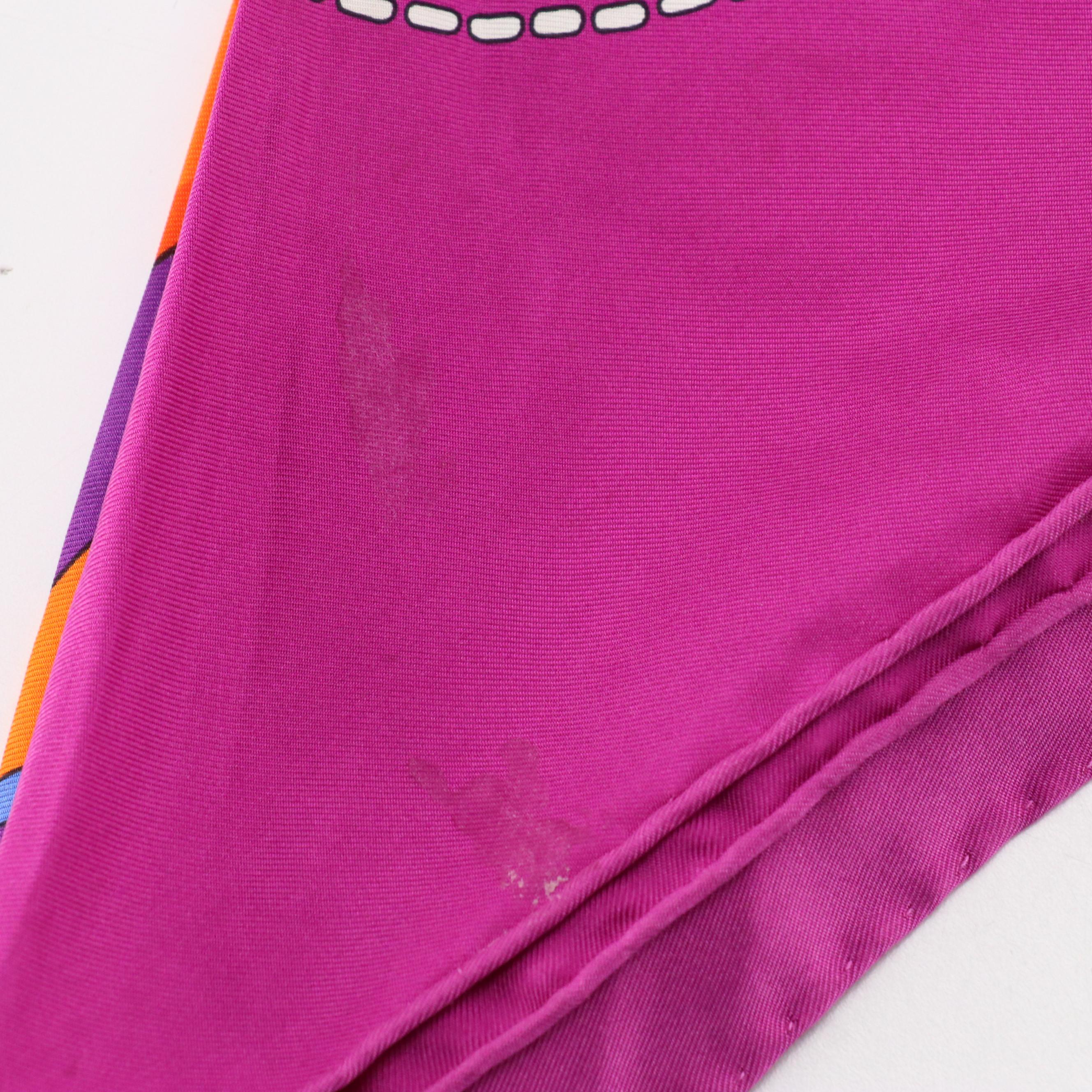 Hermès "Bouclerie Moderne" Giant Triangle Scarf in Silk Twill