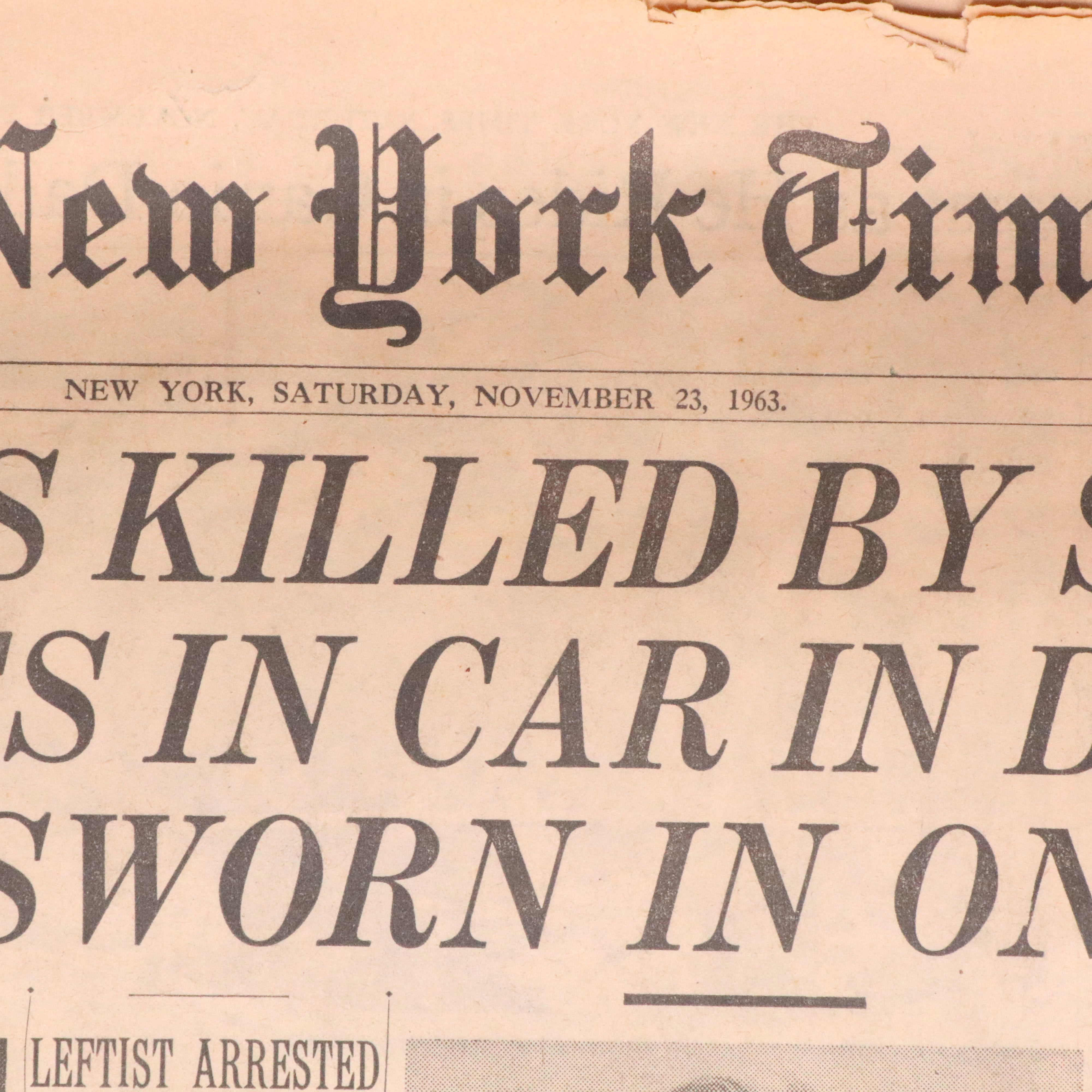 John F. Kennedy November 23, 1963 New York Times, Commemorative Medals and More