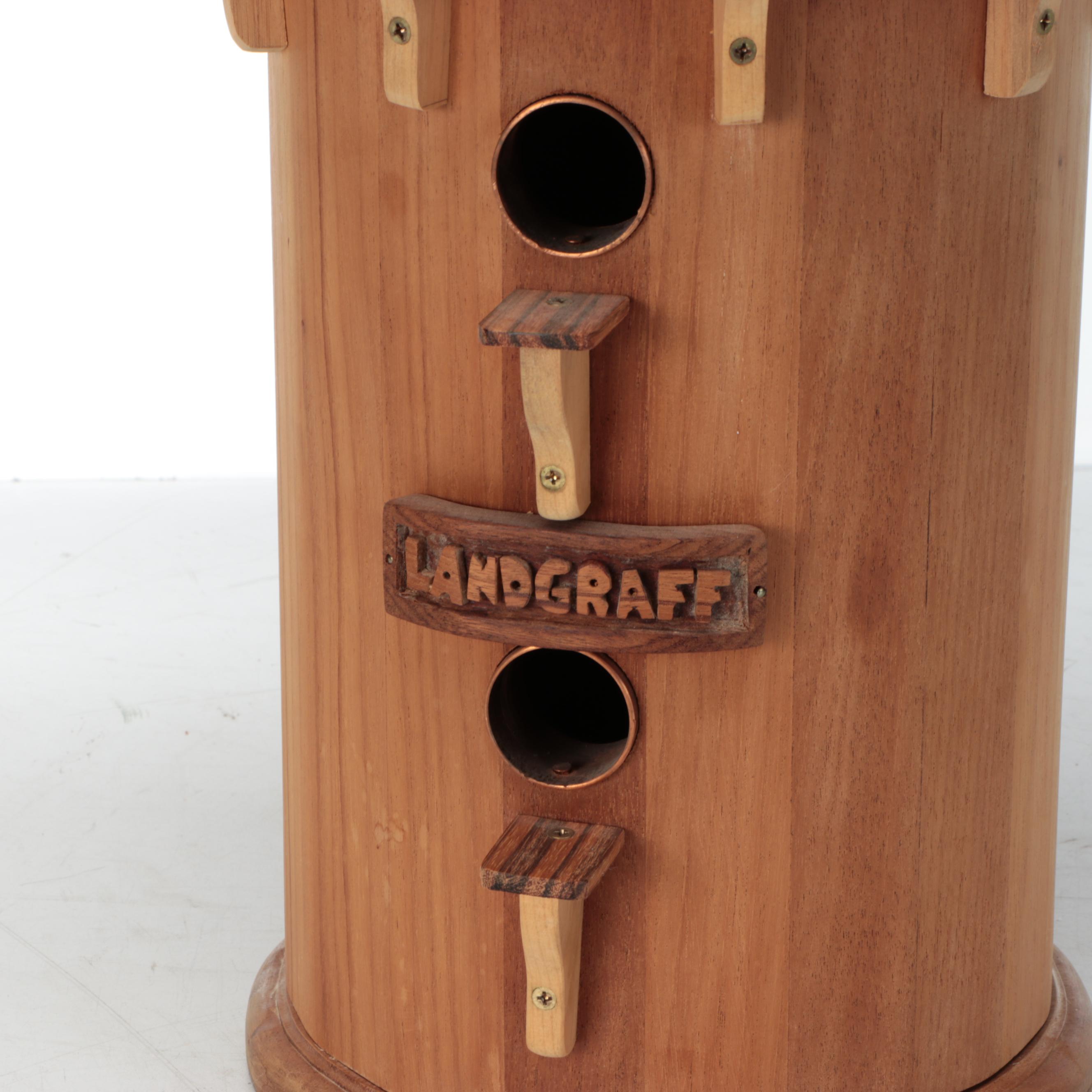 Handmade Wood and Copper Birdhouse