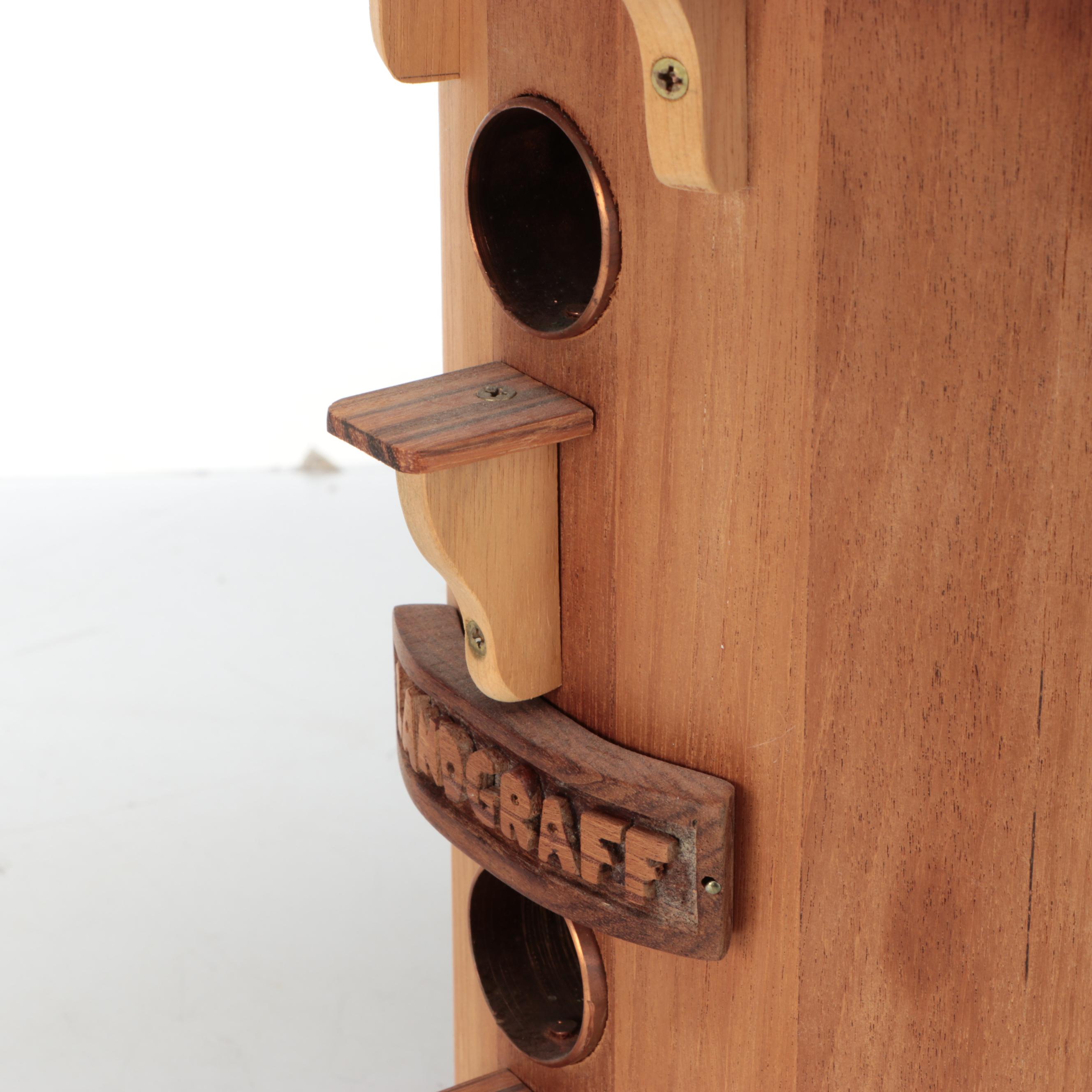 Handmade Wood and Copper Birdhouse