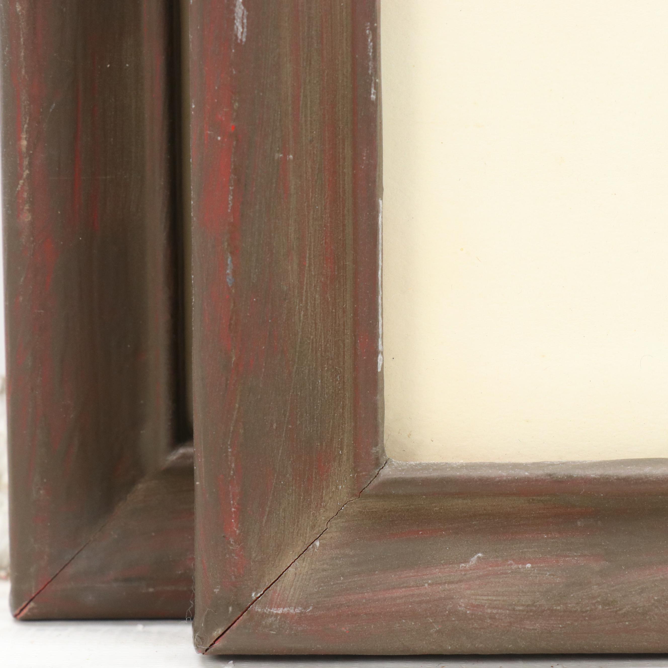 Rotogravures of Gothic Cathedral Interior Scenes