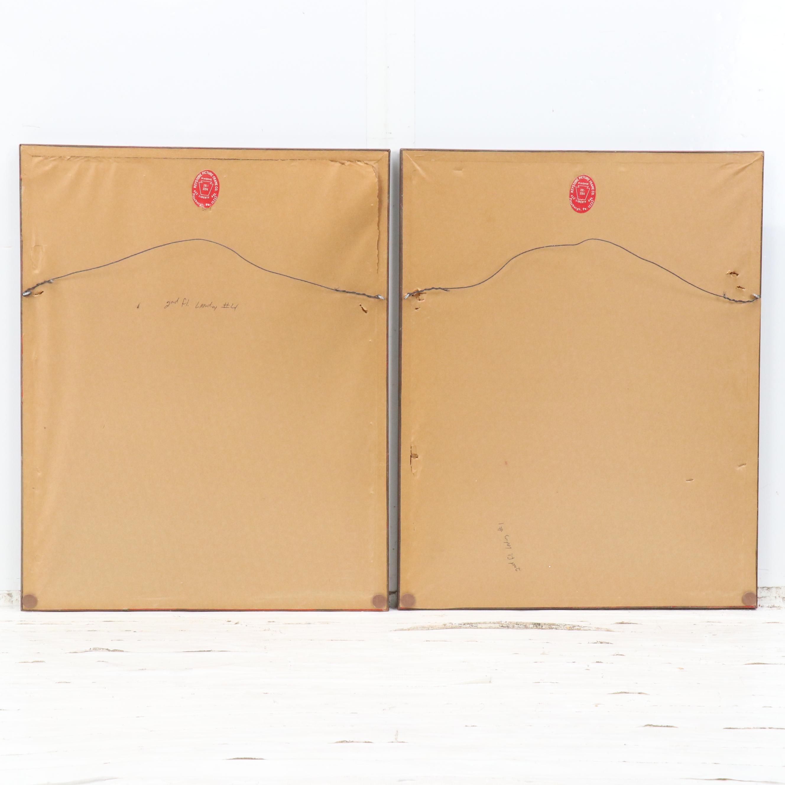 Rotogravures of Gothic Cathedral Interior Scenes