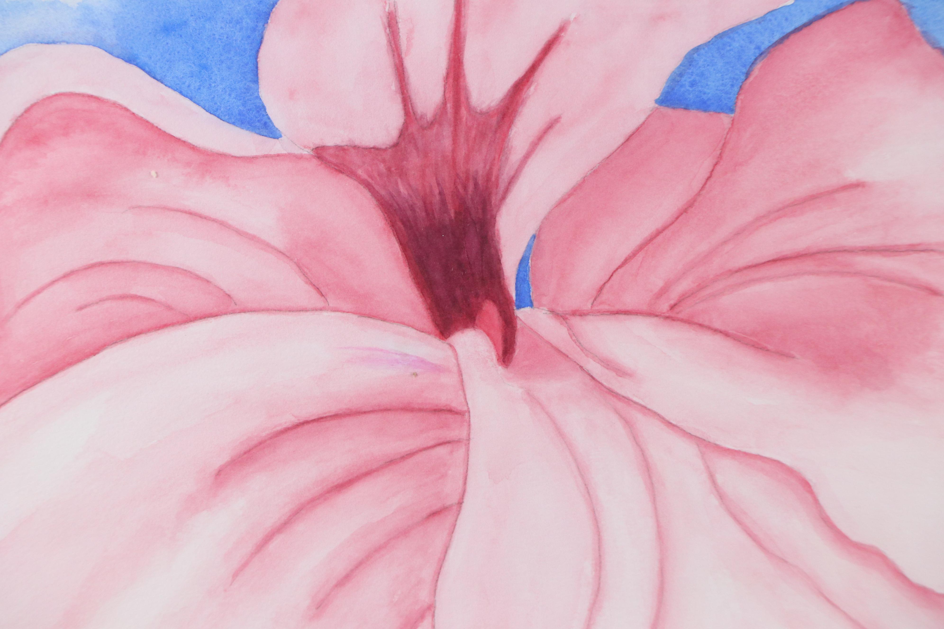 Bernice Giannetti Watercolor Painting of Flowers, 2016