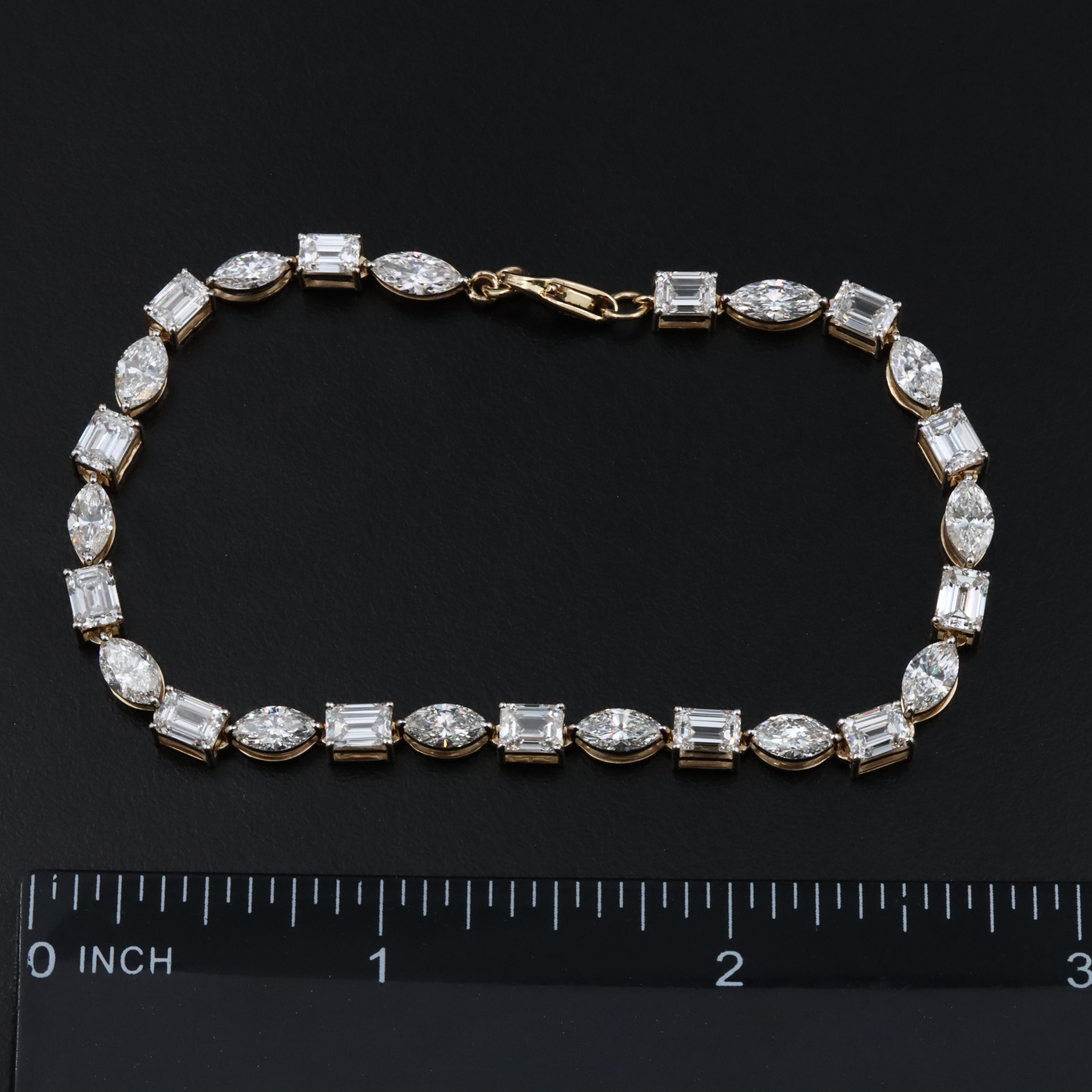 14K 8.54 CTW Lab Grown Diamond Bracelet