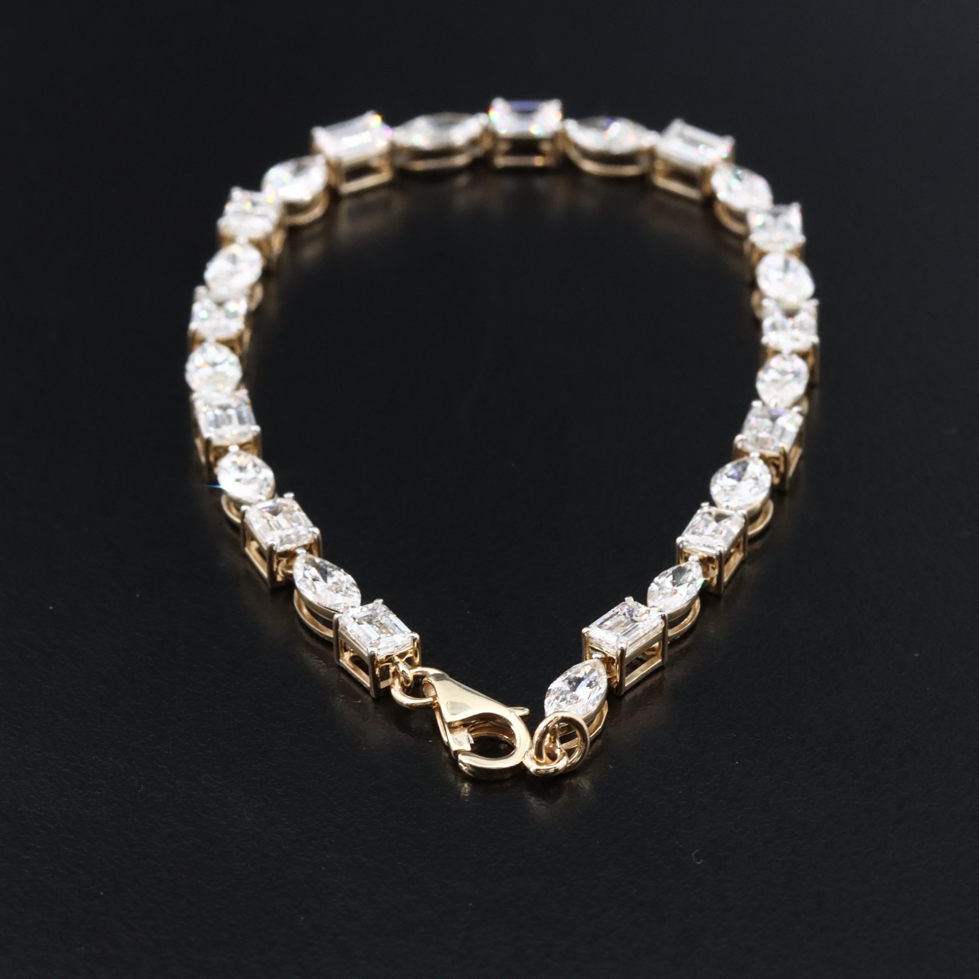14K 8.54 CTW Lab Grown Diamond Bracelet