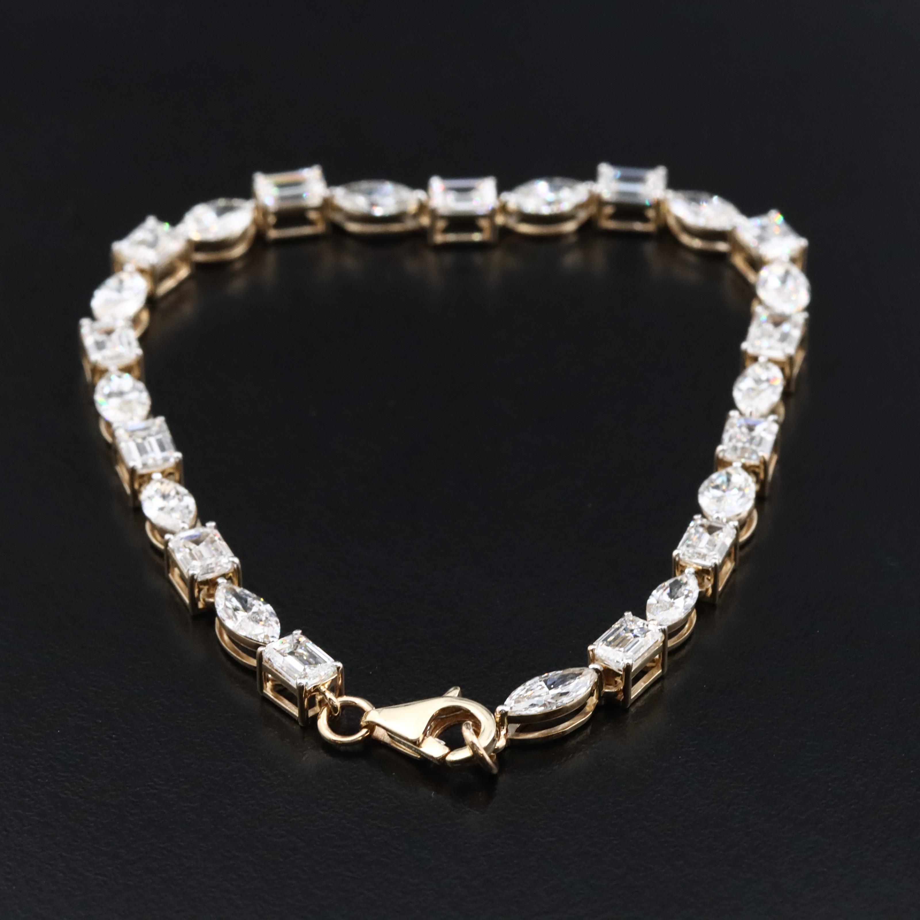 14K 8.54 CTW Lab Grown Diamond Bracelet