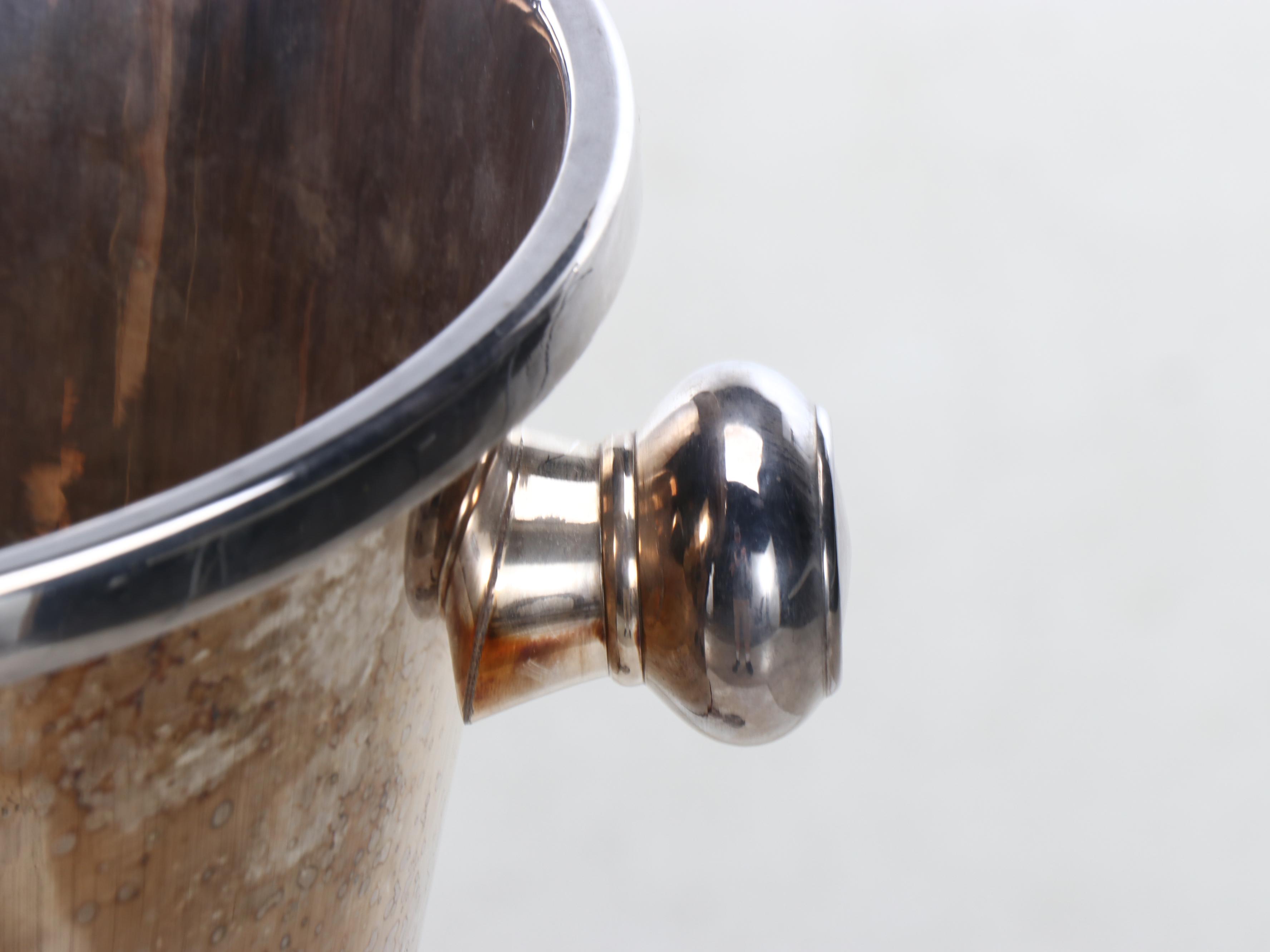 Art Deco Style Metal Standing Wine Bucket