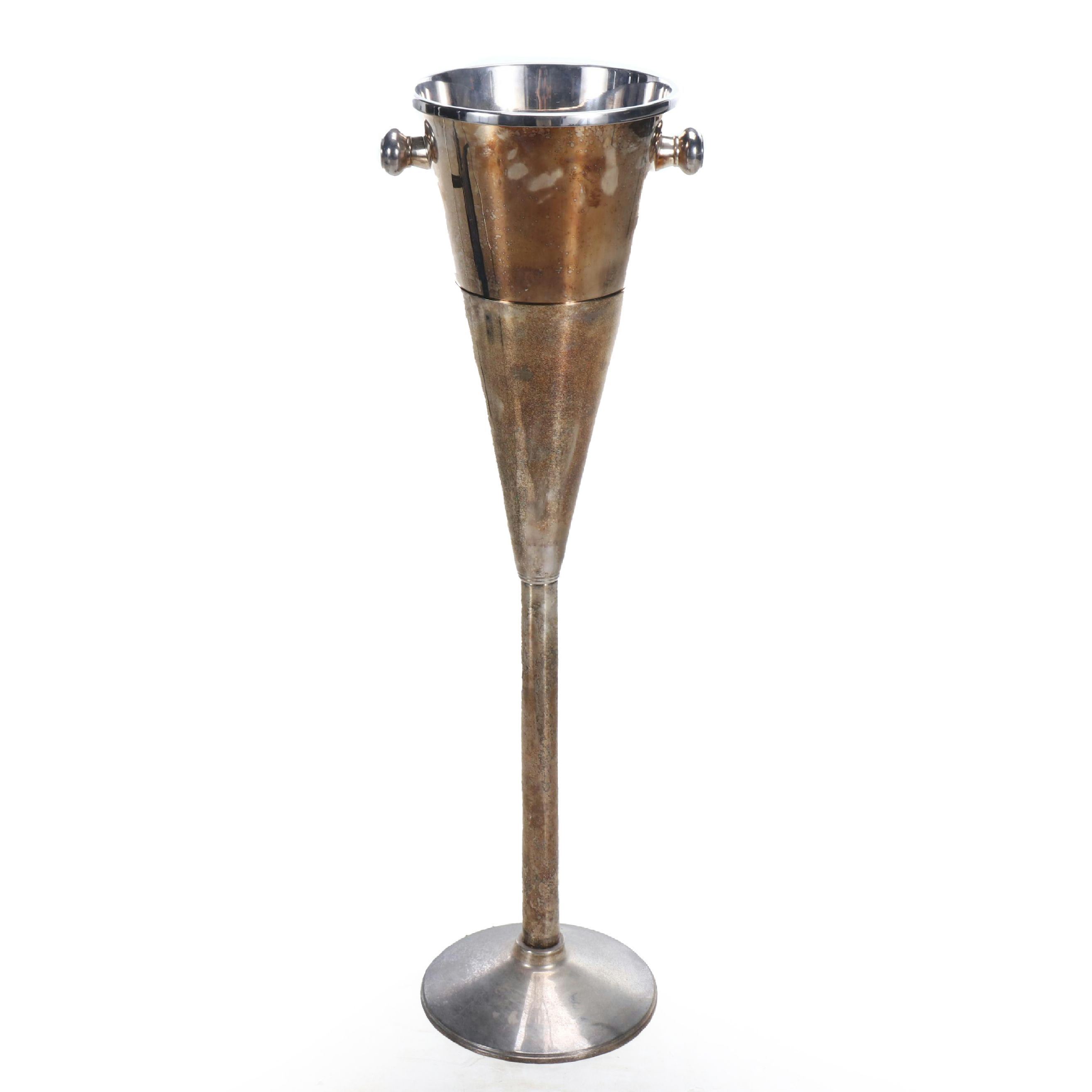 Art Deco Style Metal Standing Wine Bucket