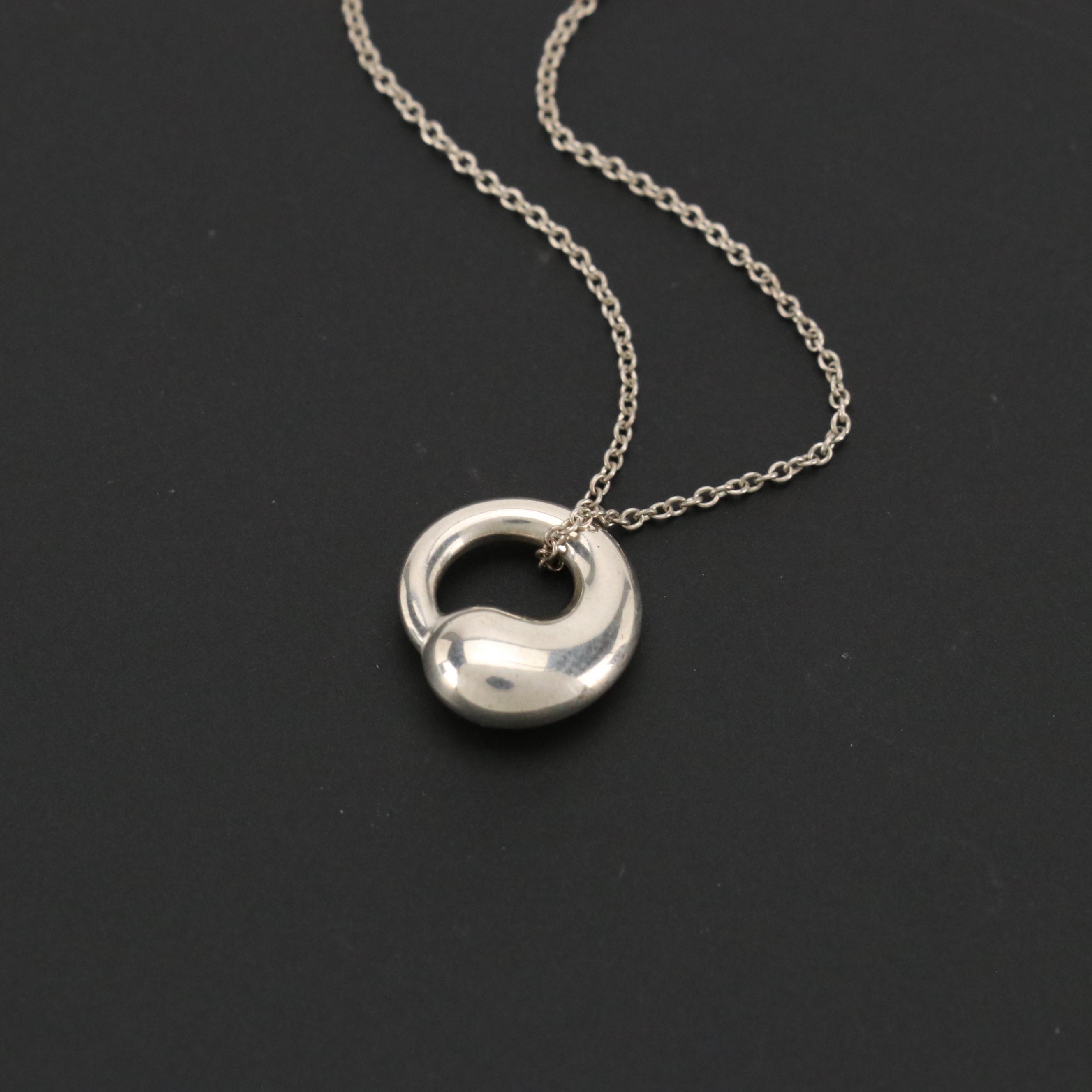Elsa Peretti for Tiffany & Co. Sterling Eternal Circle Pendant Necklace