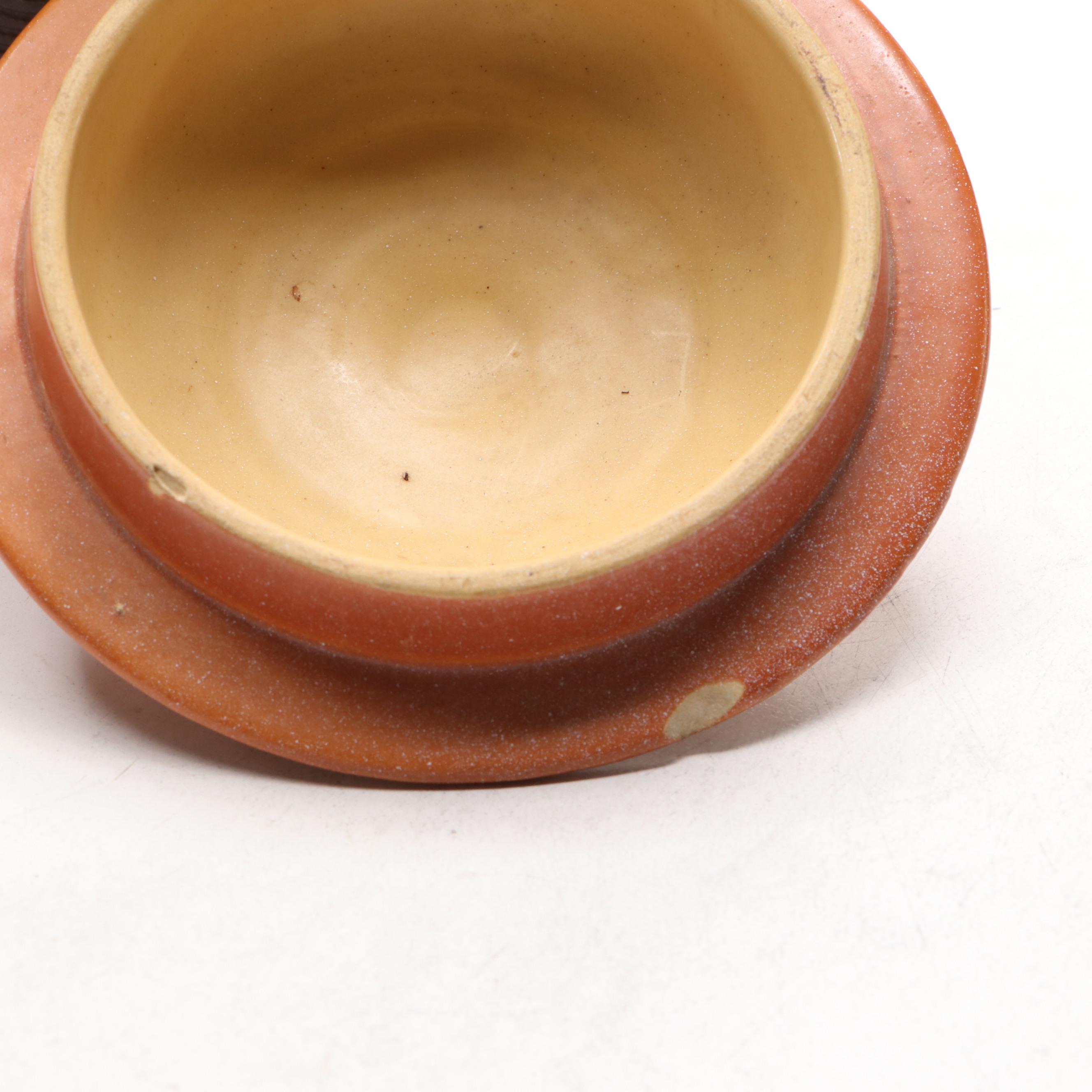 Roseville Pottery "Freesia" Ceramic Cookie Jar, Mid-20th Century