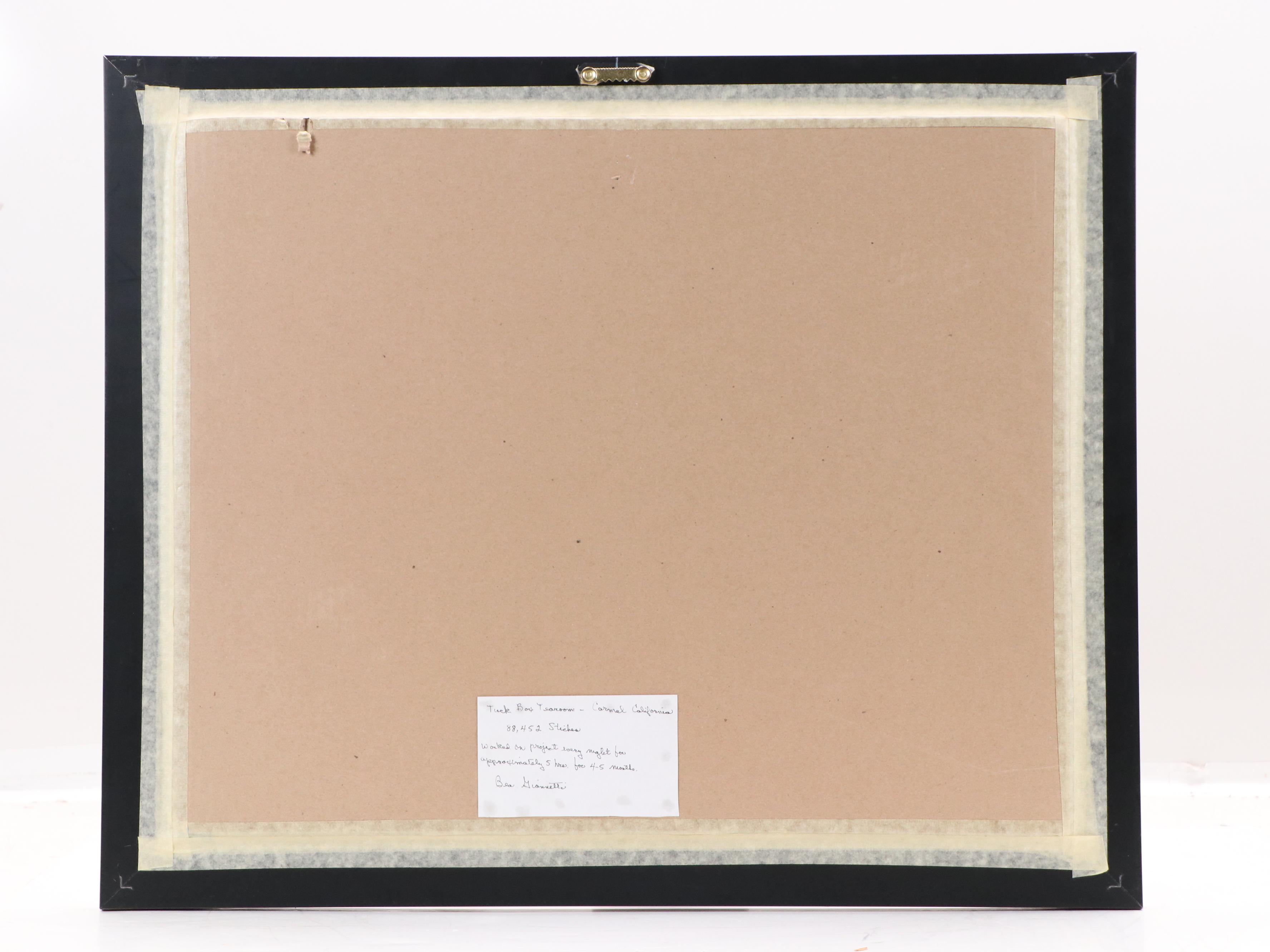 Bernice Giannetti Cross-Stitch Embroidery of Residential Landscape