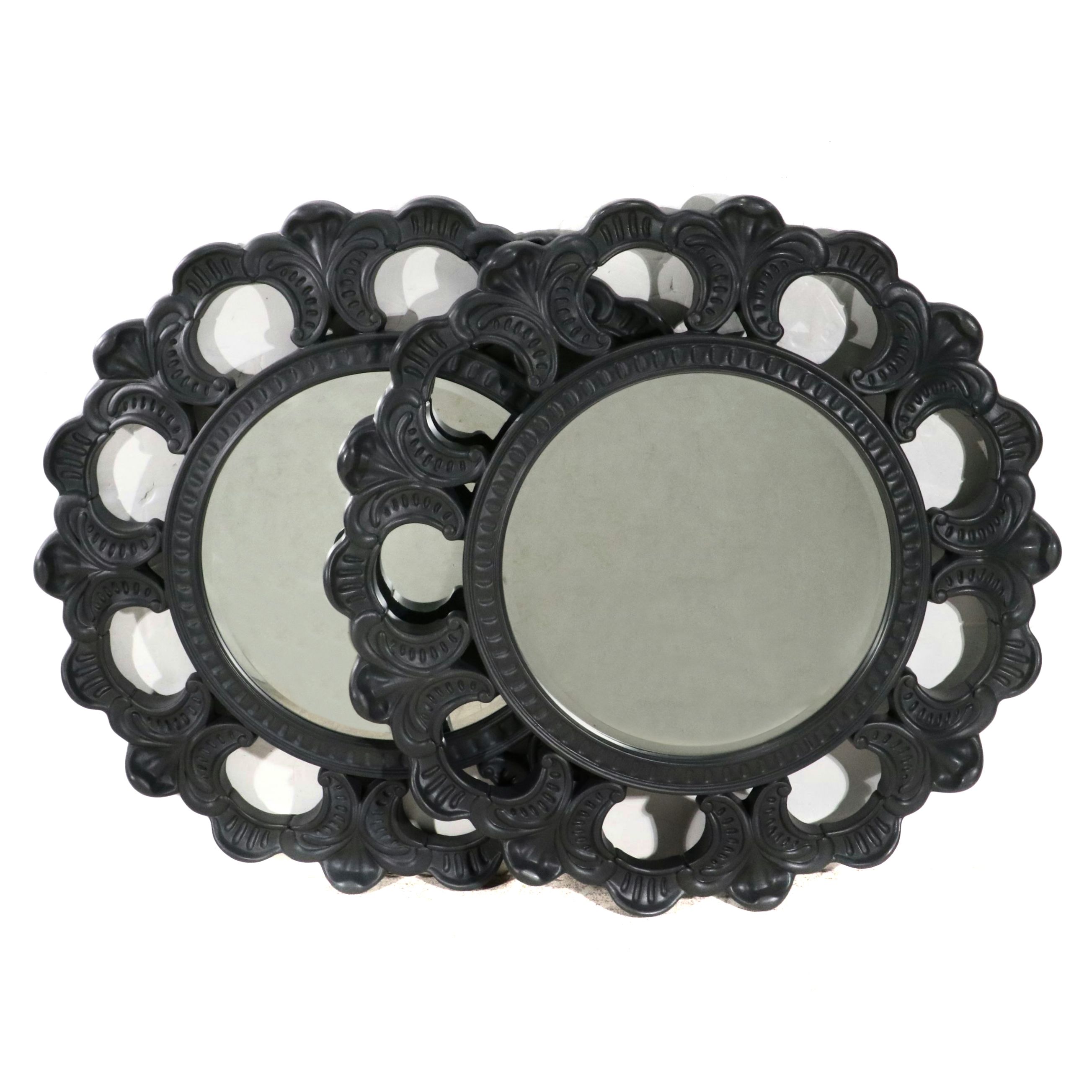 Pair of Stanley Furniture "Aurora" Oversized Medallion Style Wall Mirrors