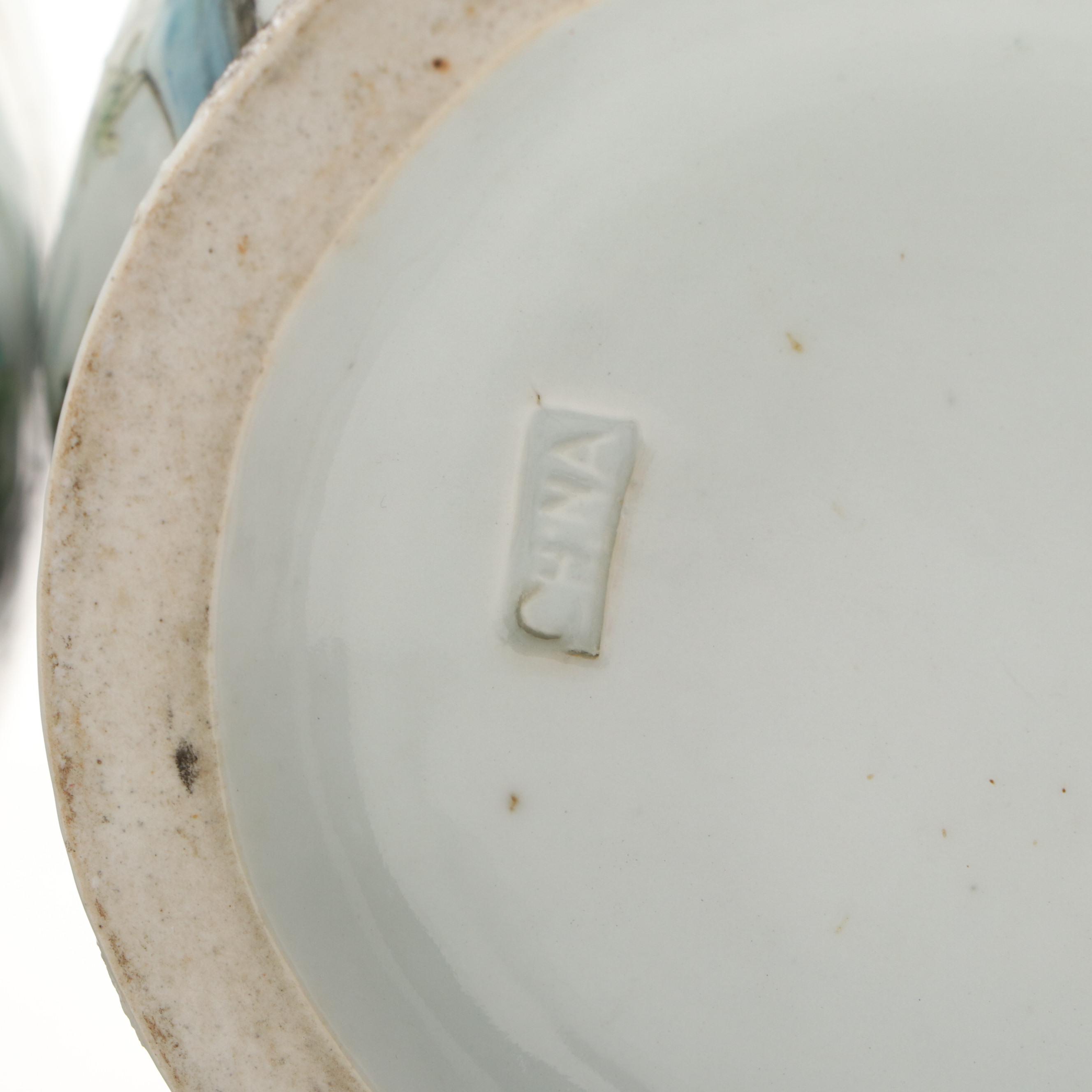 Pair of Chinese Famille Jaune Porcelain Vases