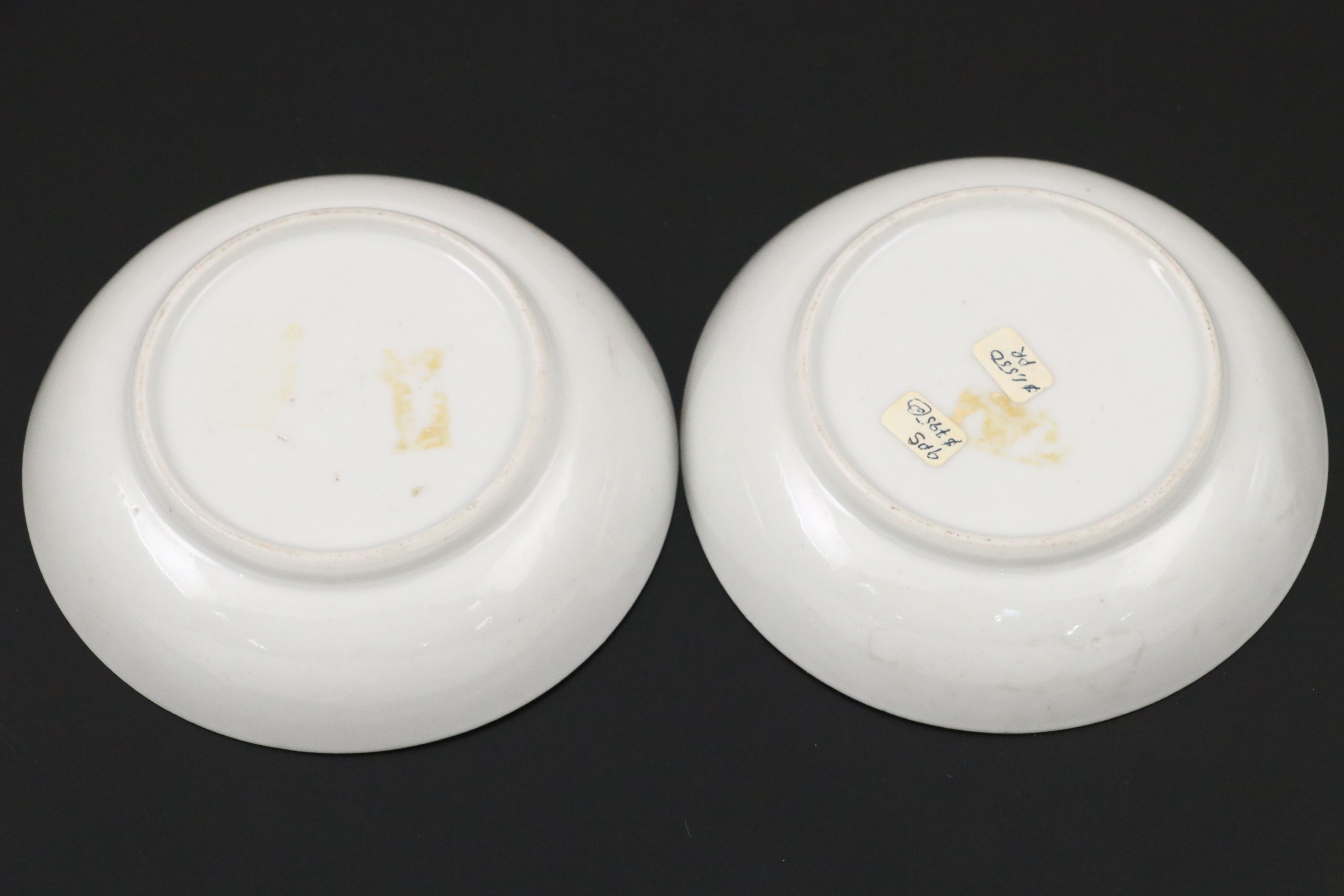 Antique Chinese Export Qianlong Period Porcelain Plate and Armorial Teacups