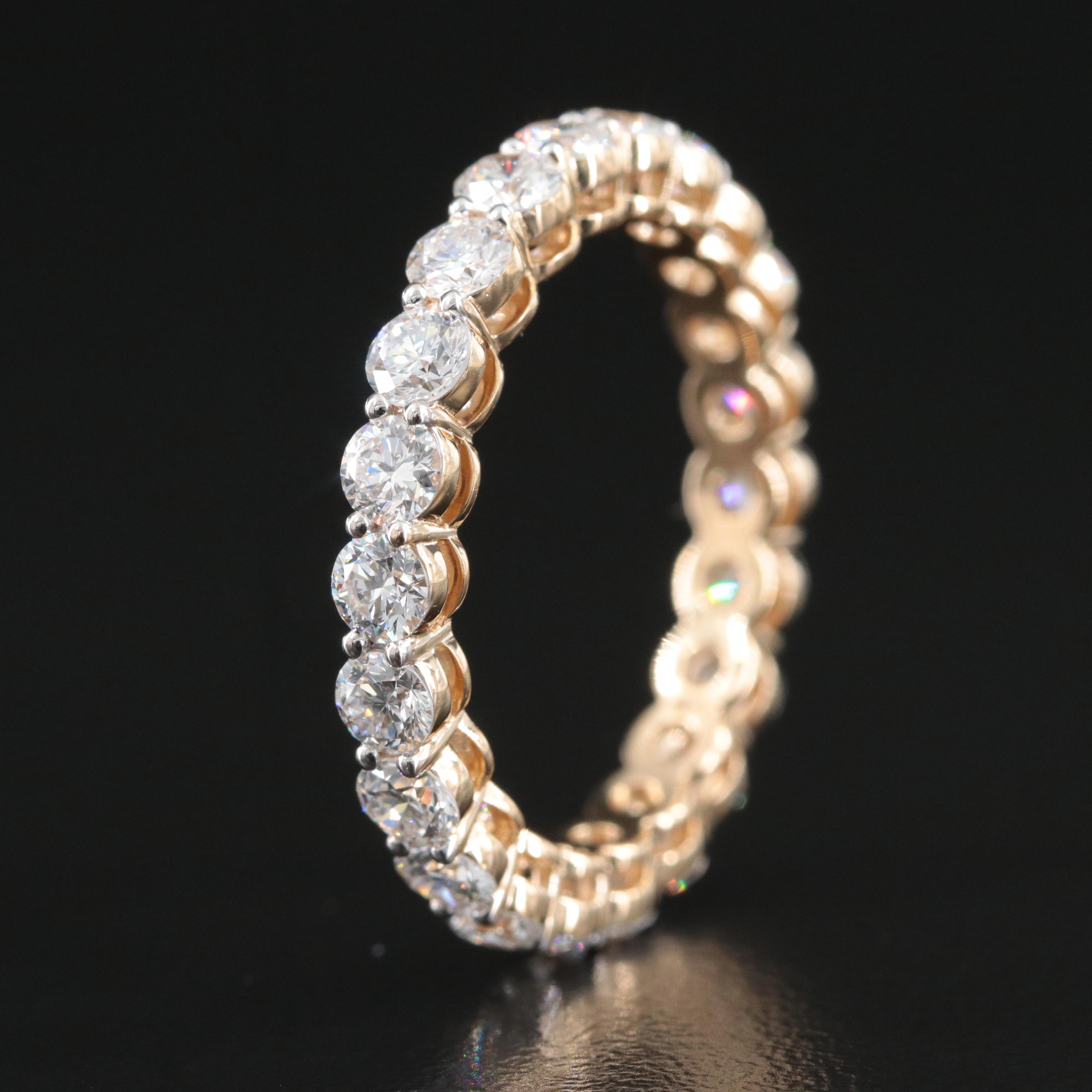 14K 2.20 CTW Lab Grown Diamond Eternity Band