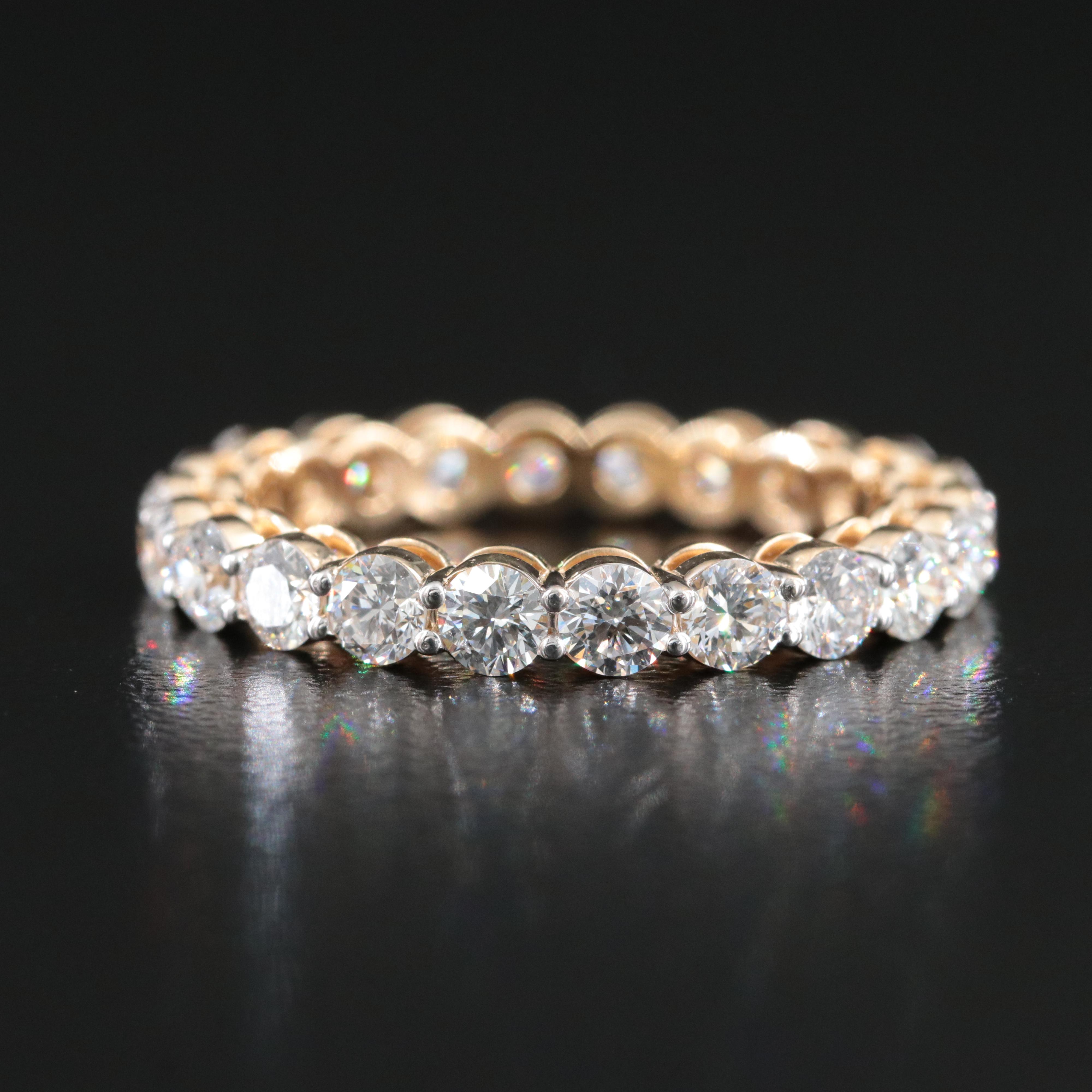 14K 2.20 CTW Lab Grown Diamond Eternity Band