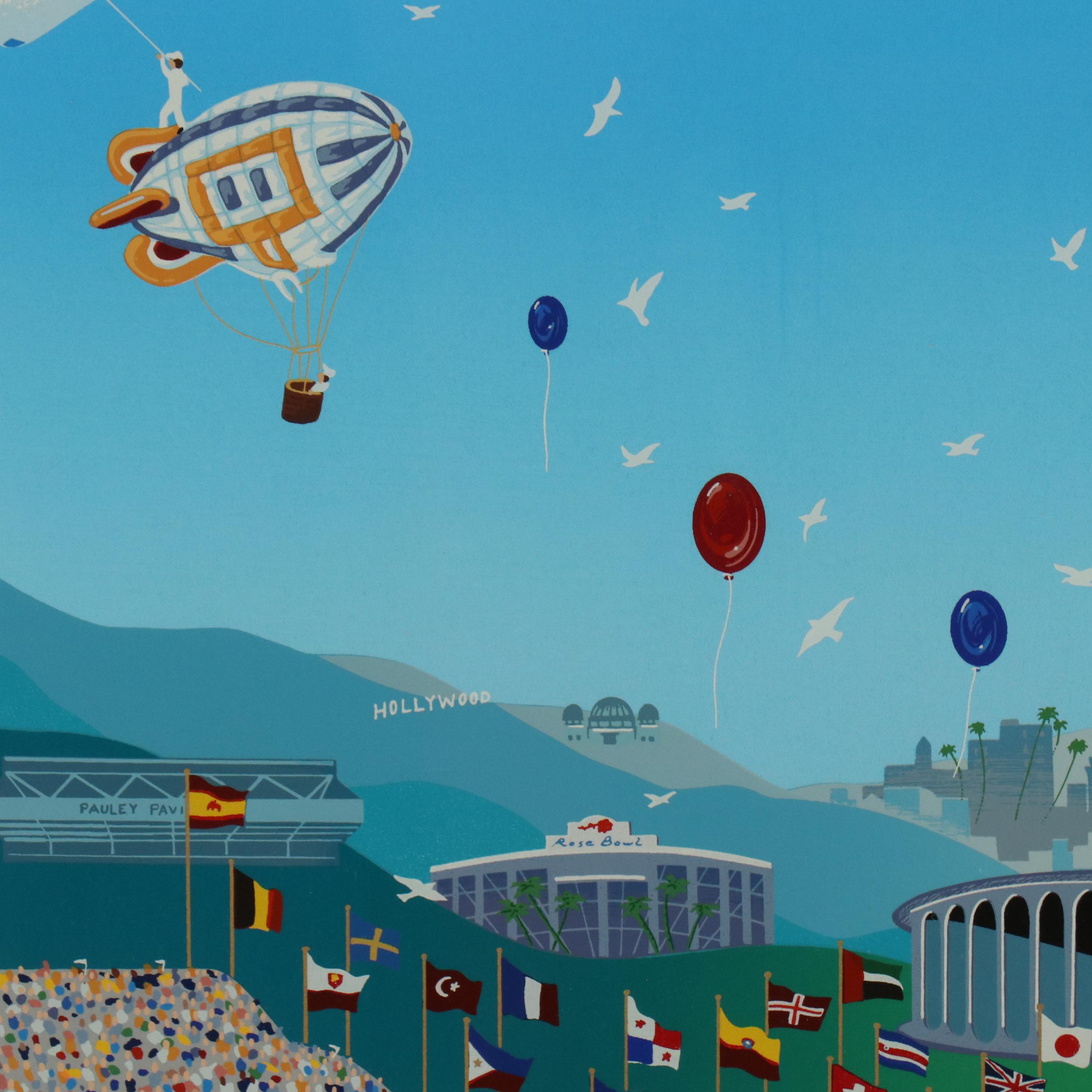 Melanie Taylor Kent Serigraph "Let the Games Begin," 1984