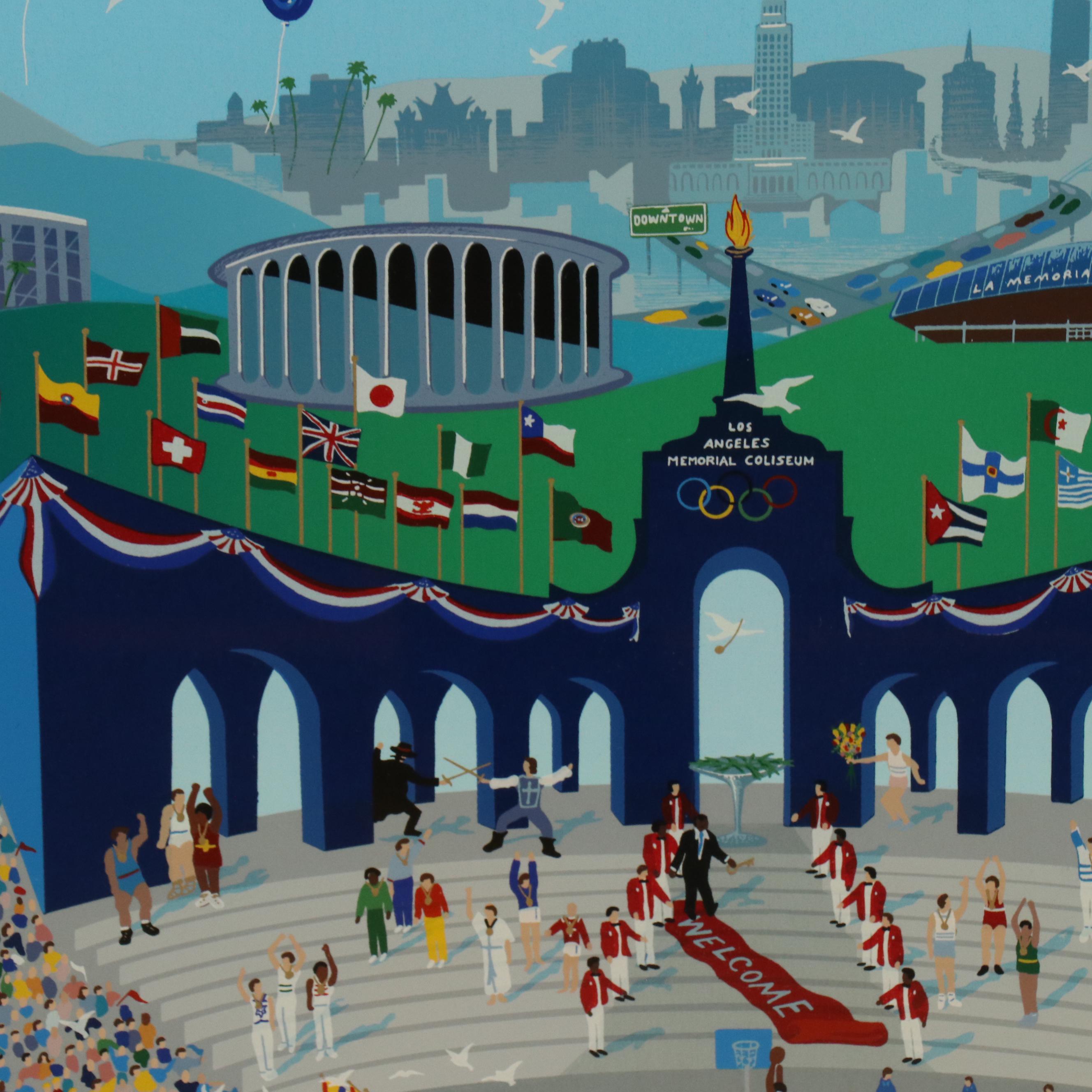 Melanie Taylor Kent Serigraph "Let the Games Begin," 1984