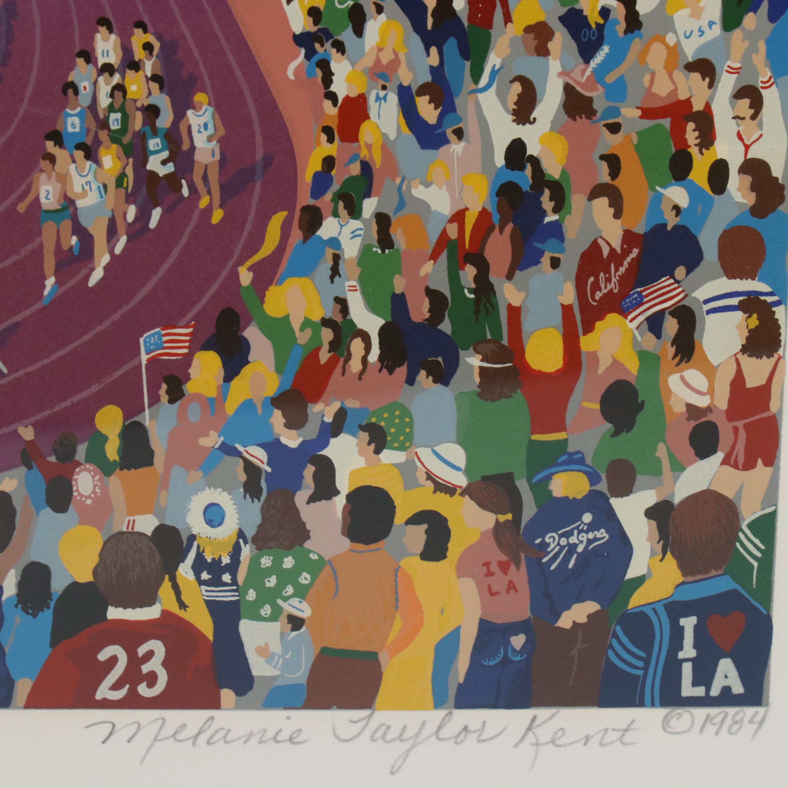 Melanie Taylor Kent Serigraph "Let the Games Begin," 1984