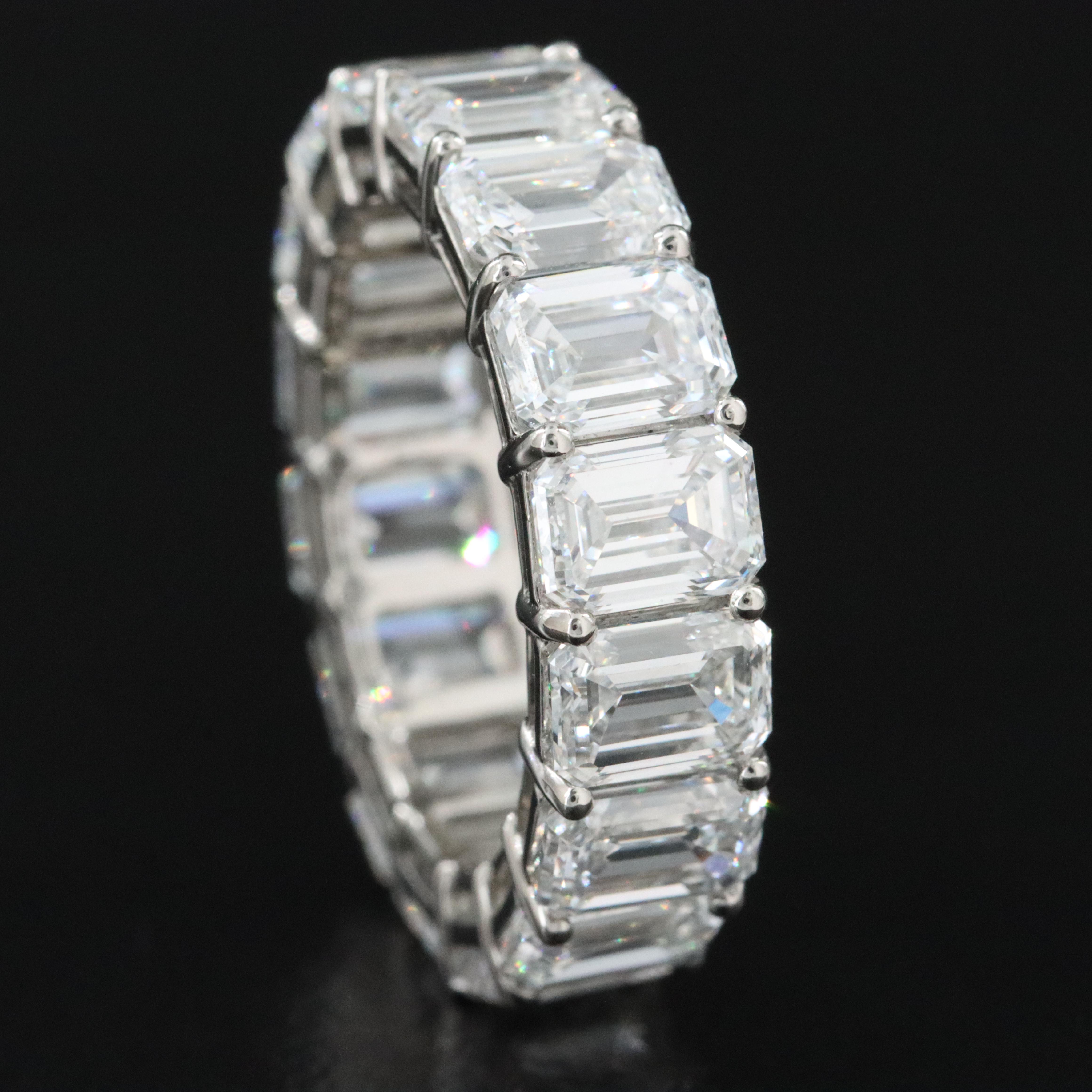 Platinum 9.70 CTW Lab Grown Diamond Eternity Band