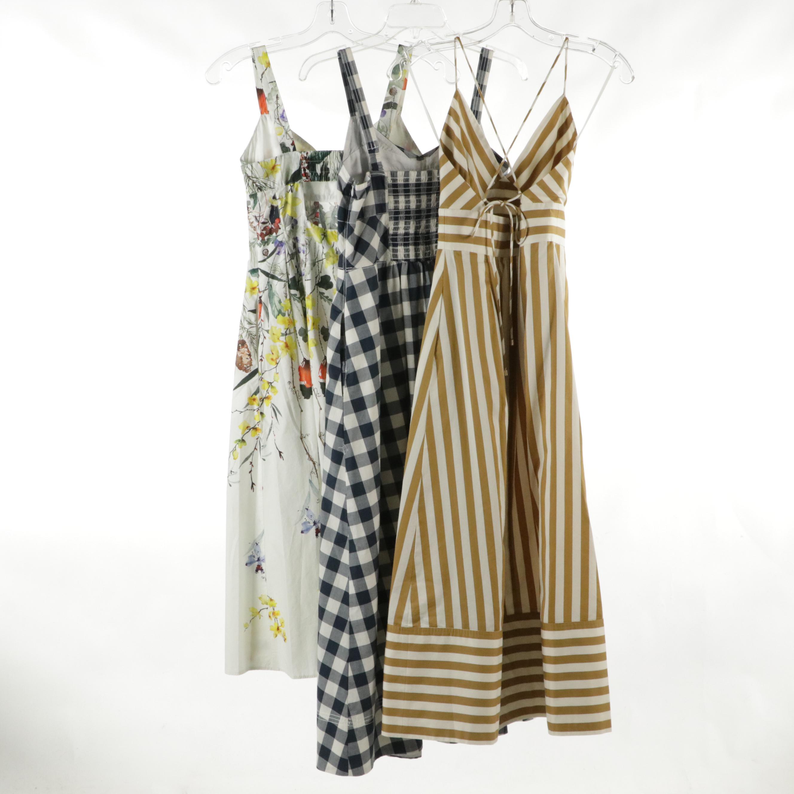 La Ligne and Rebecca Vallance Printed Sleeveless Flared Skirt Midi Dresses