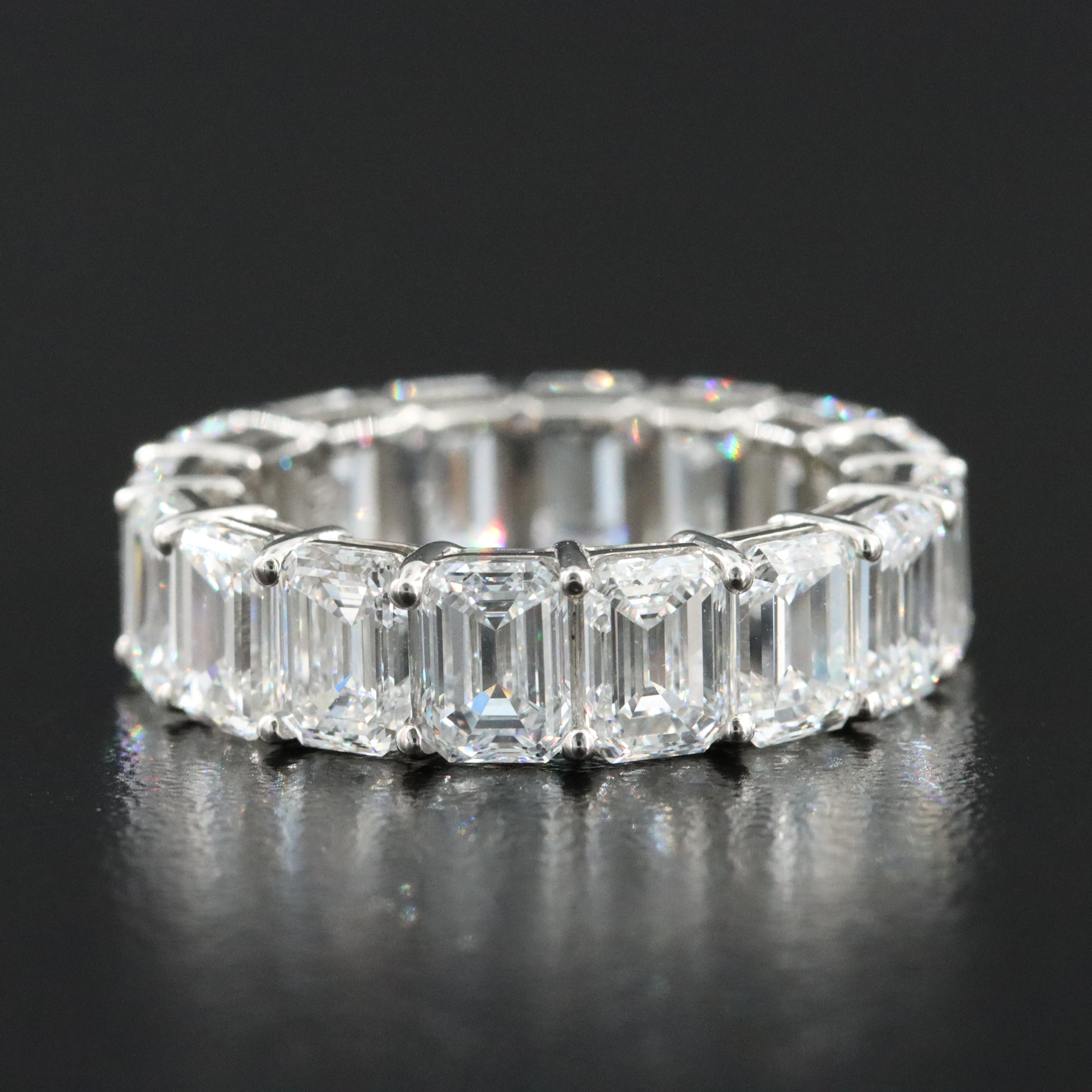 Platinum 9.70 CTW Lab Grown Diamond Eternity Band