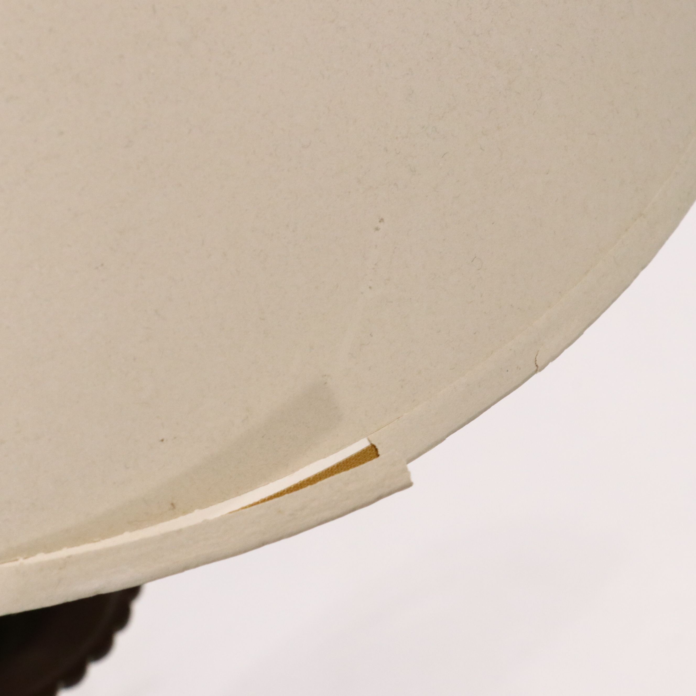 E. F. Chapman Bronzed Metal & Seed Glass Table Lamps with Coolie Shades, 1988