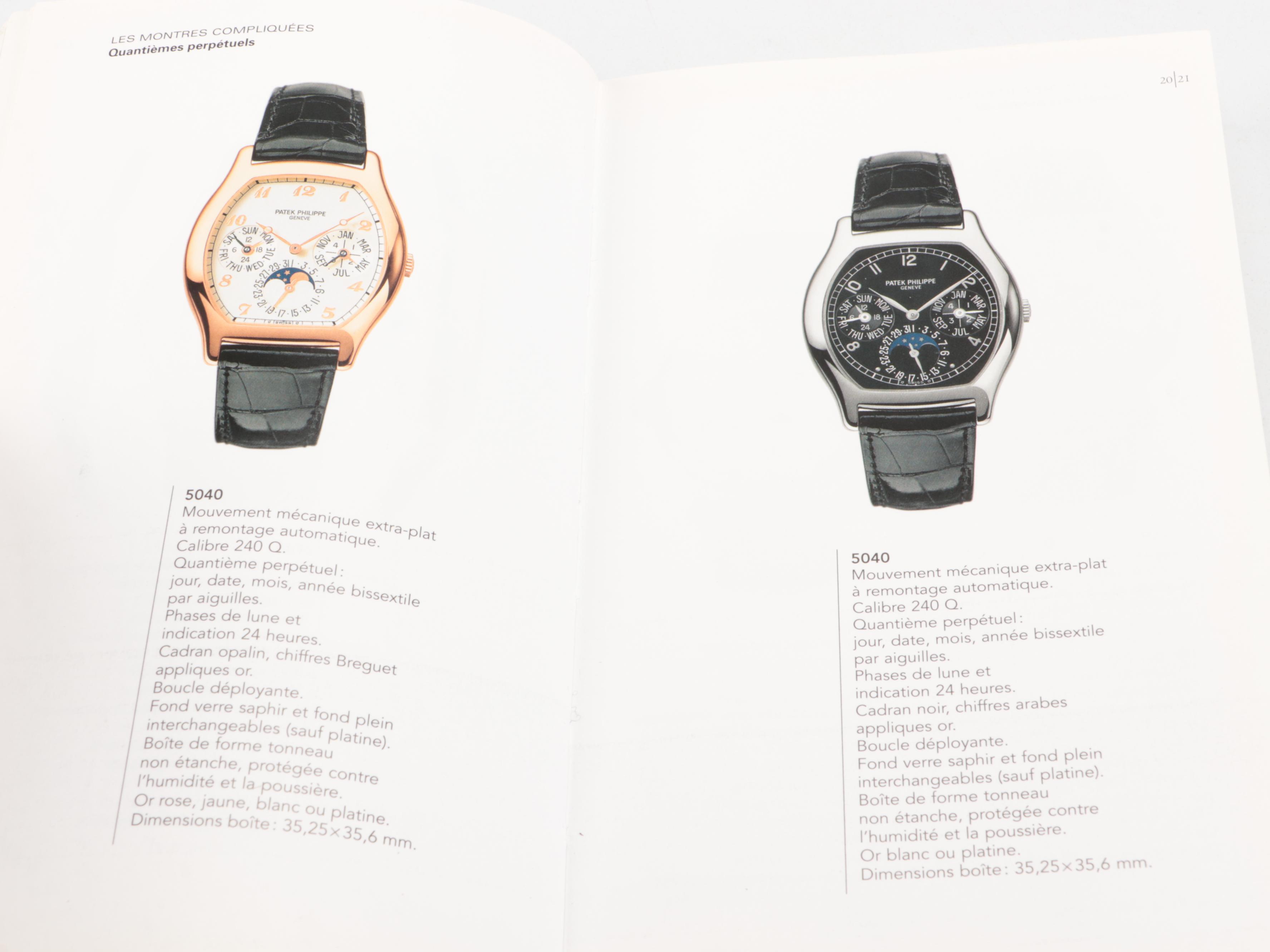 "Patek Philippe Geneve" Watch Catalogs with Postcards