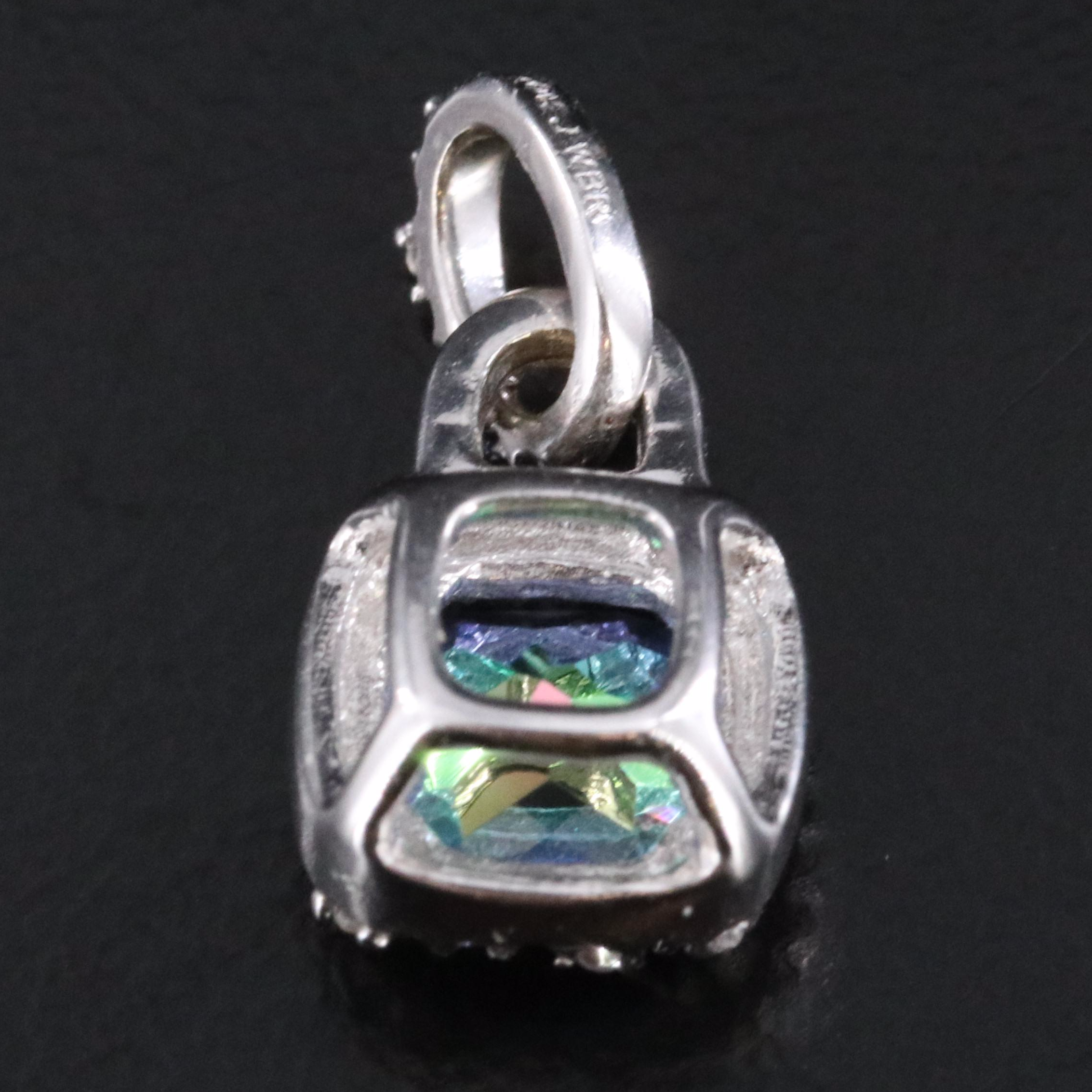 10K Topaz and Diamond Pendant