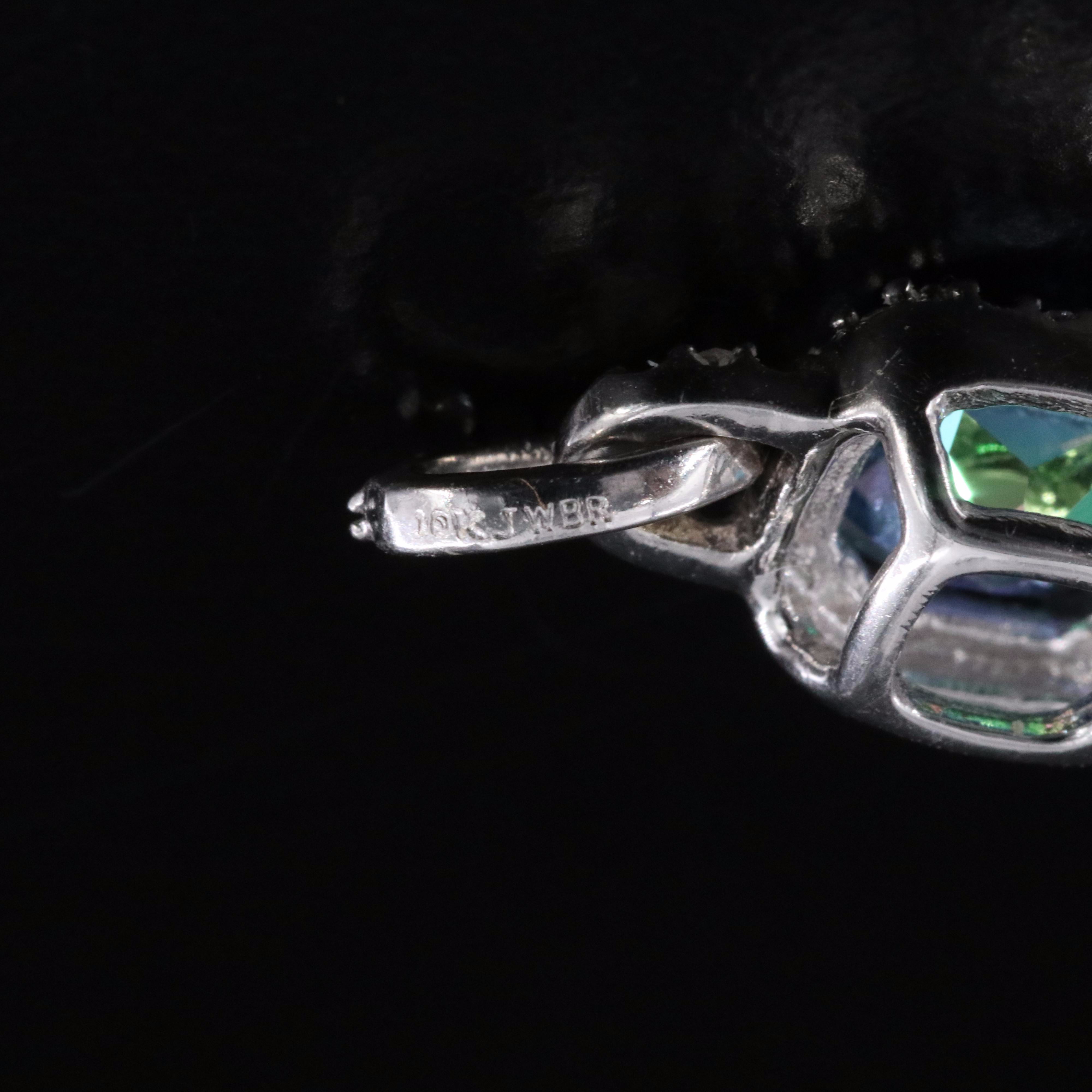 10K Topaz and Diamond Pendant