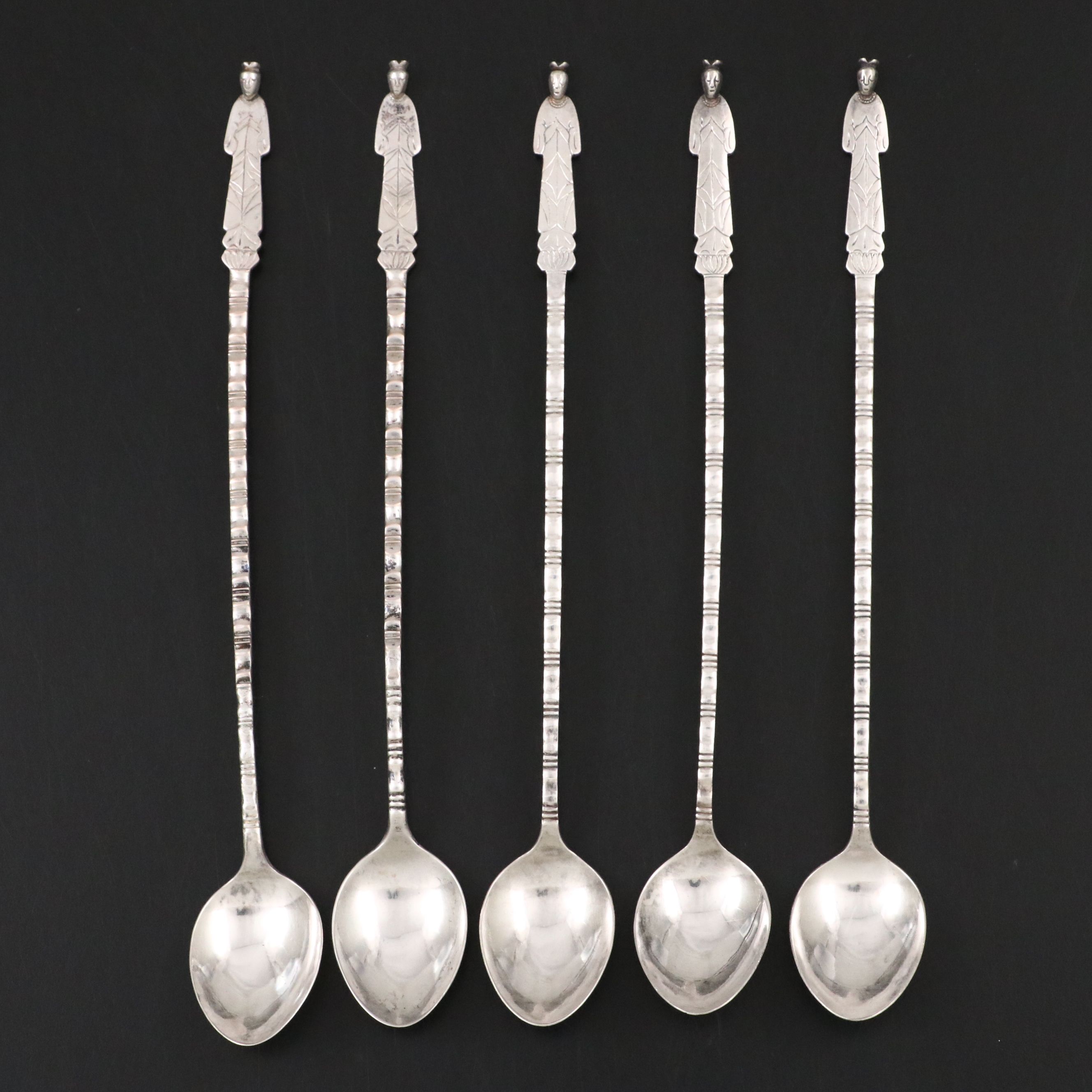 Vintage Chinese Sterling Silver Figural Spoons