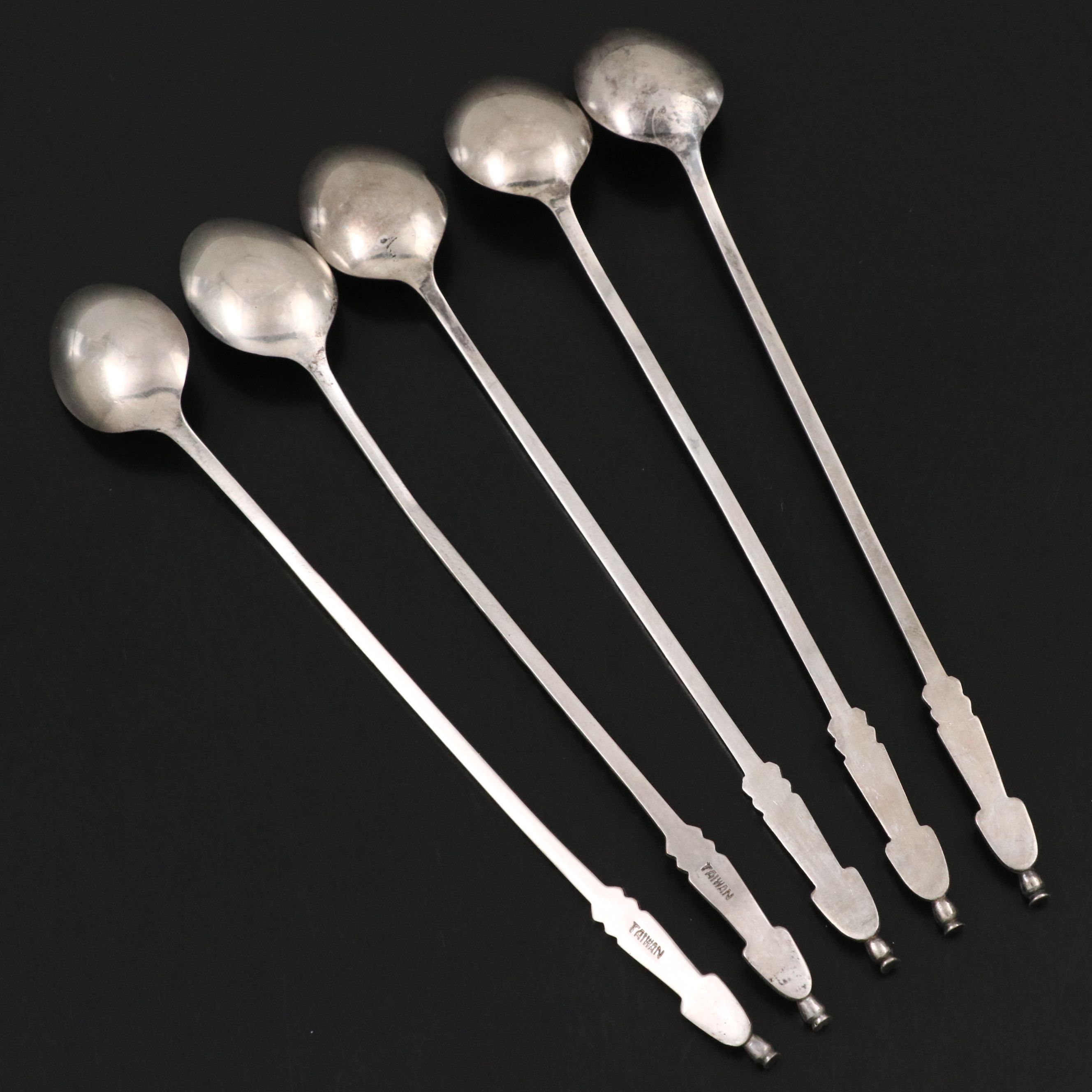 Vintage Chinese Sterling Silver Figural Spoons
