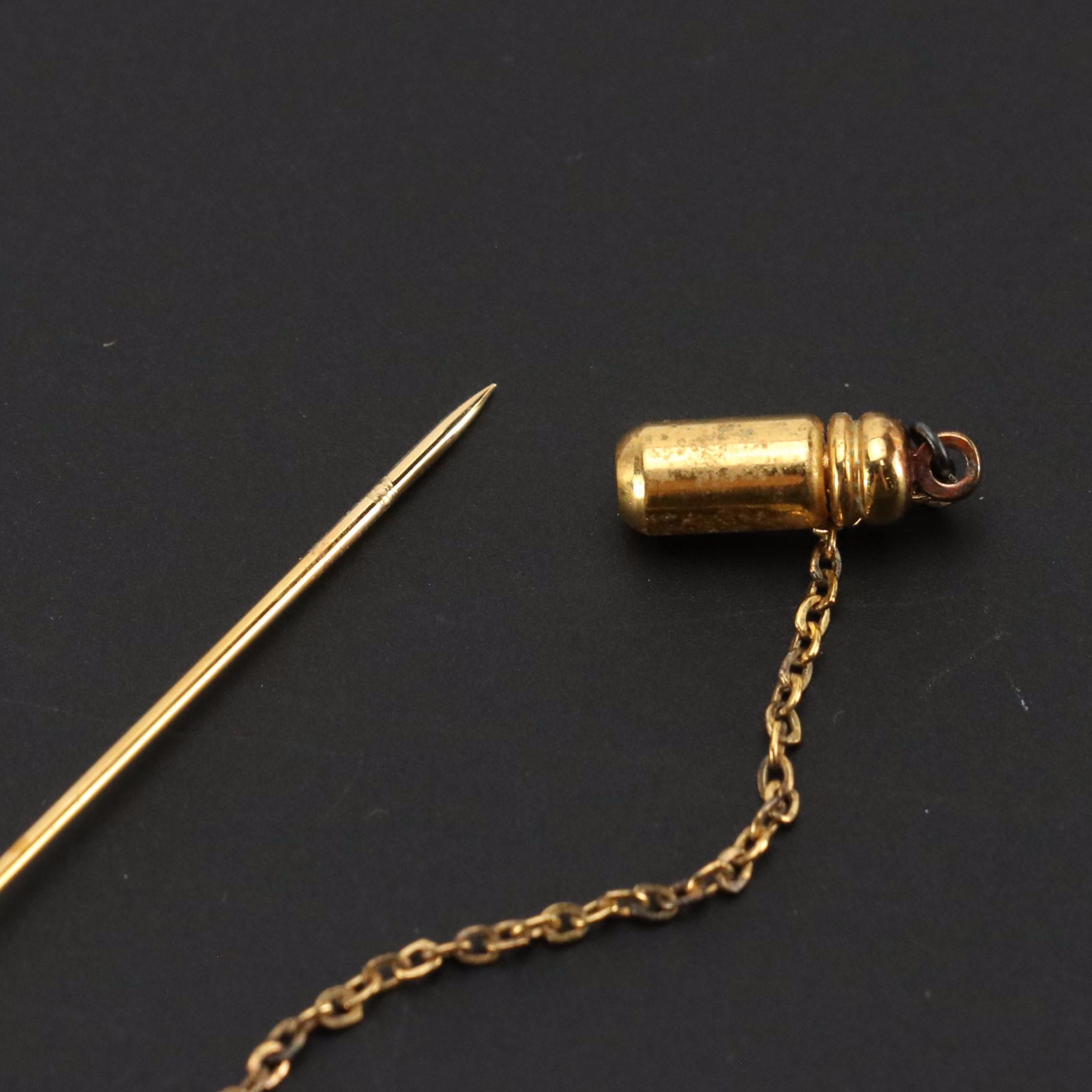 Mikimoto Sterling Single Pearl Feather Stickpin