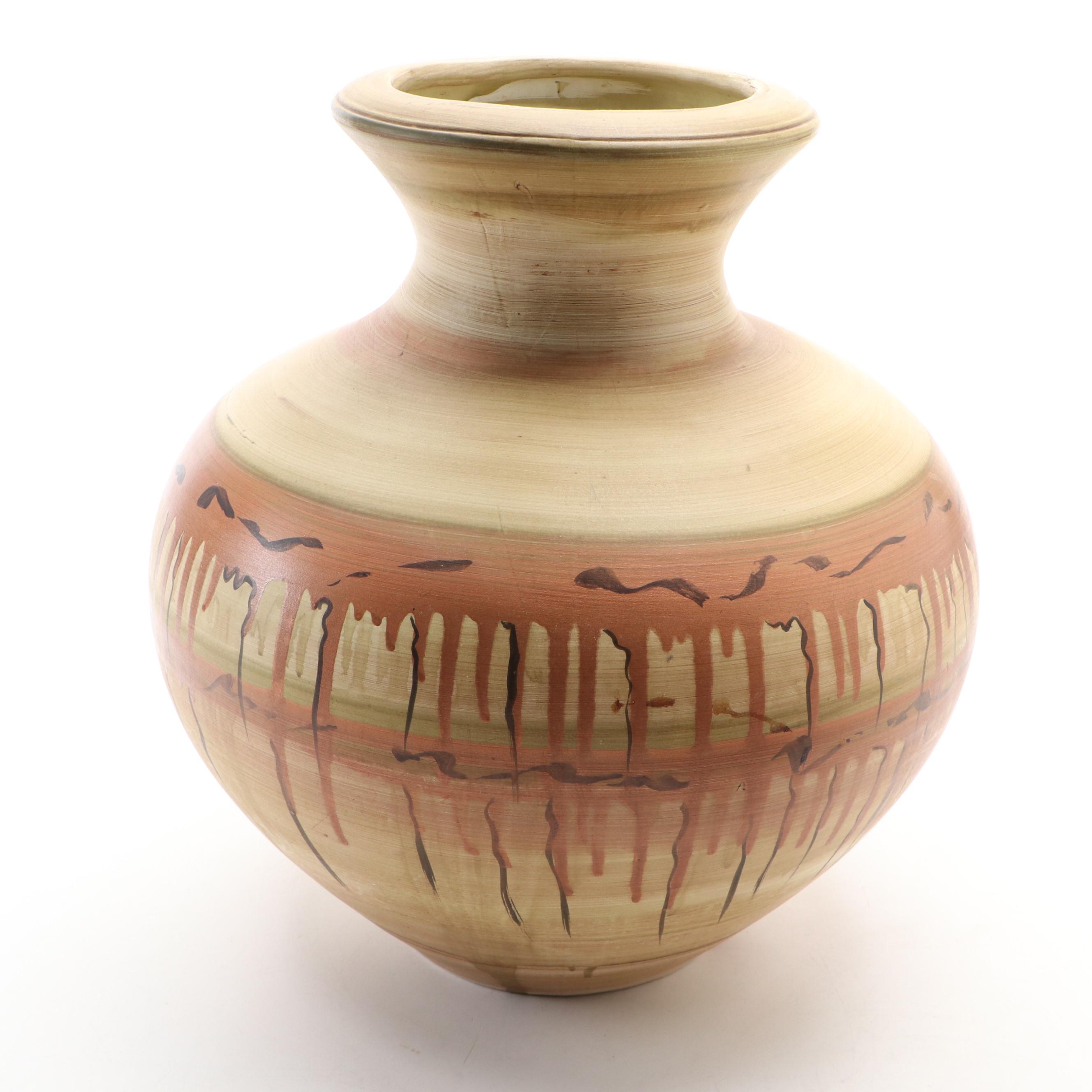 Drip Glazed Ceramic Vase