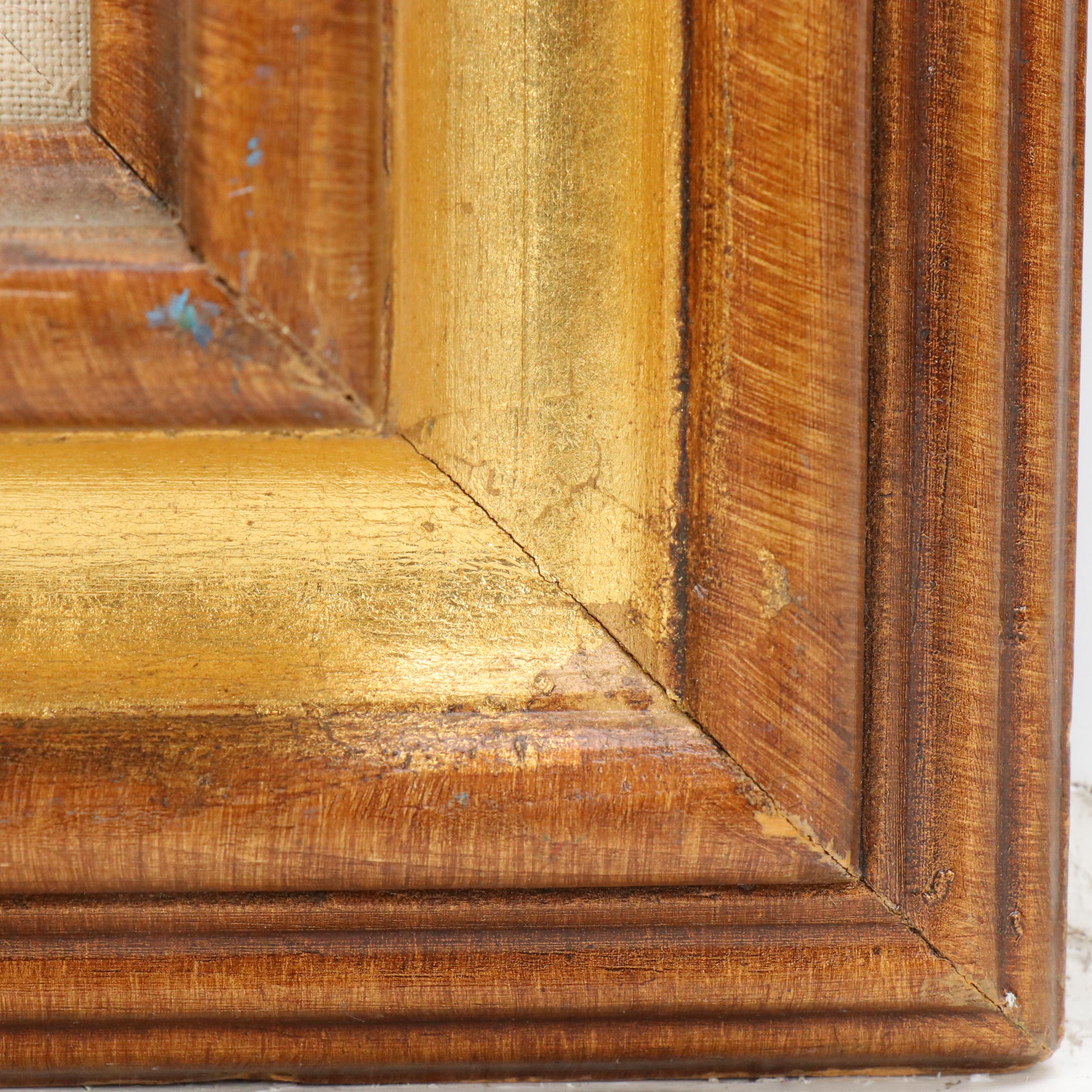 M. Davids Impressionist Style Impasto Oil Painting of European Street Scene