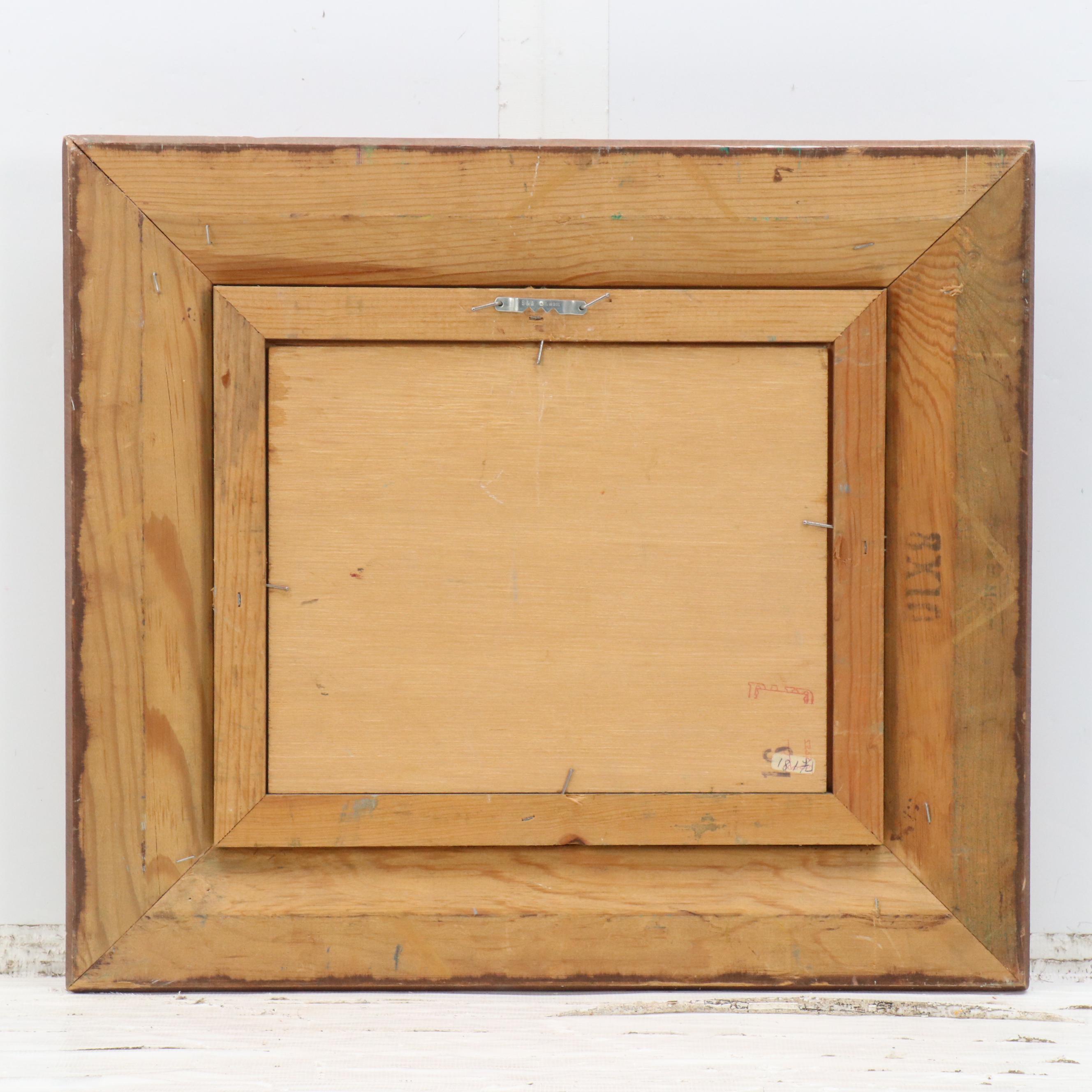 M. Davids Impressionist Style Impasto Oil Painting of European Street Scene