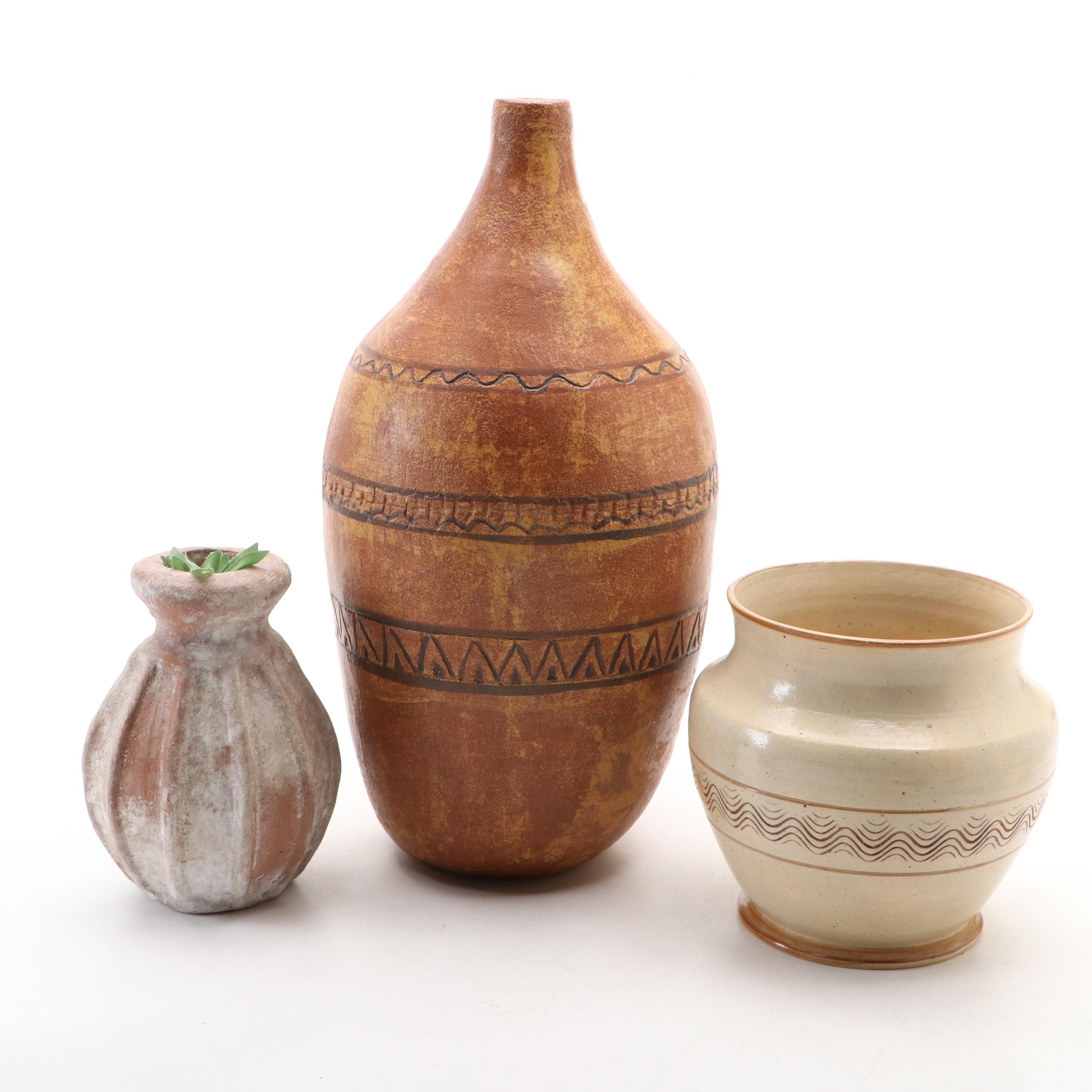 Southwestern Style Coasters with Handmade Ceramic Vessels