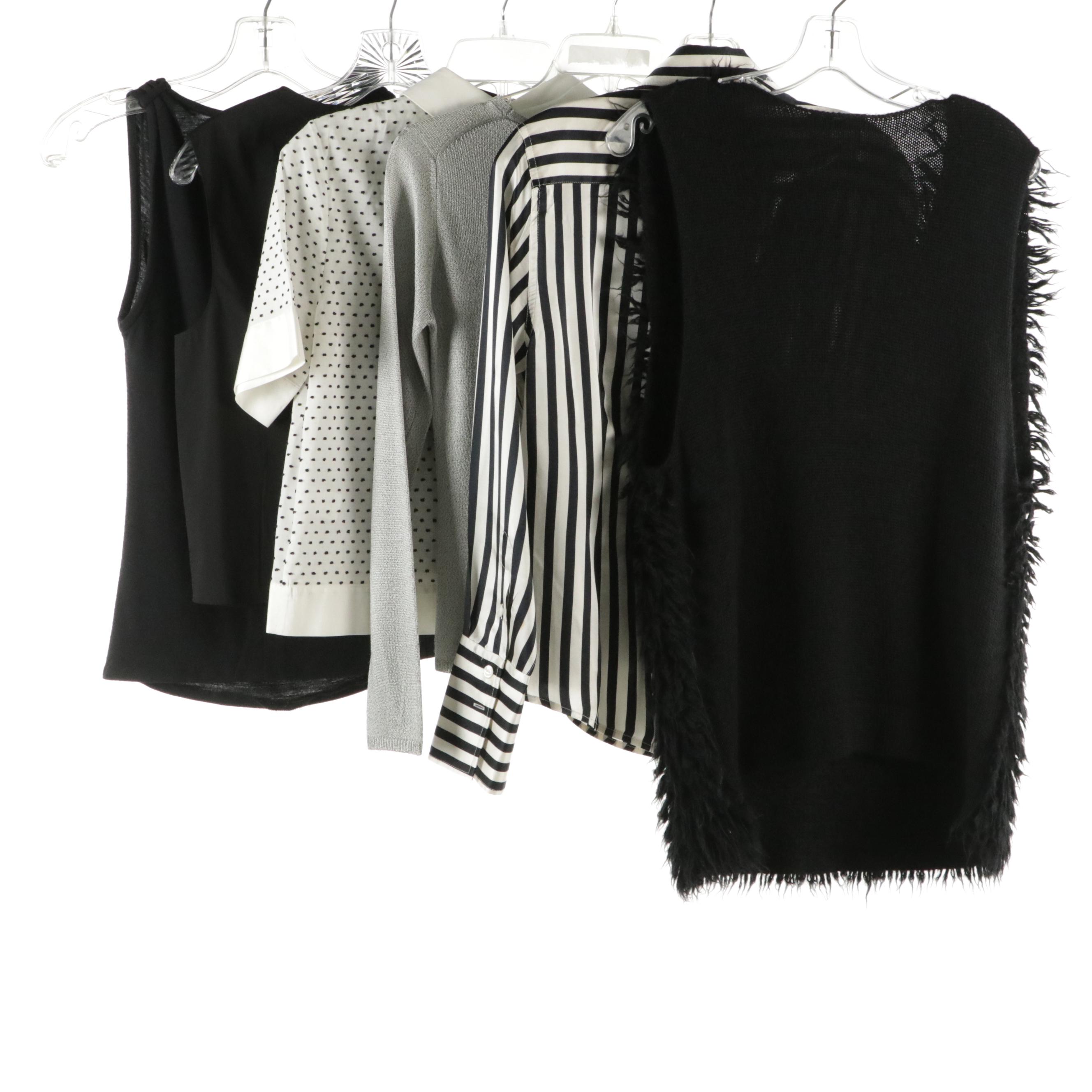 A Détacher Alpaca Fur V-Neck Sweater Vest, Jones New York Silk & Other Blouses