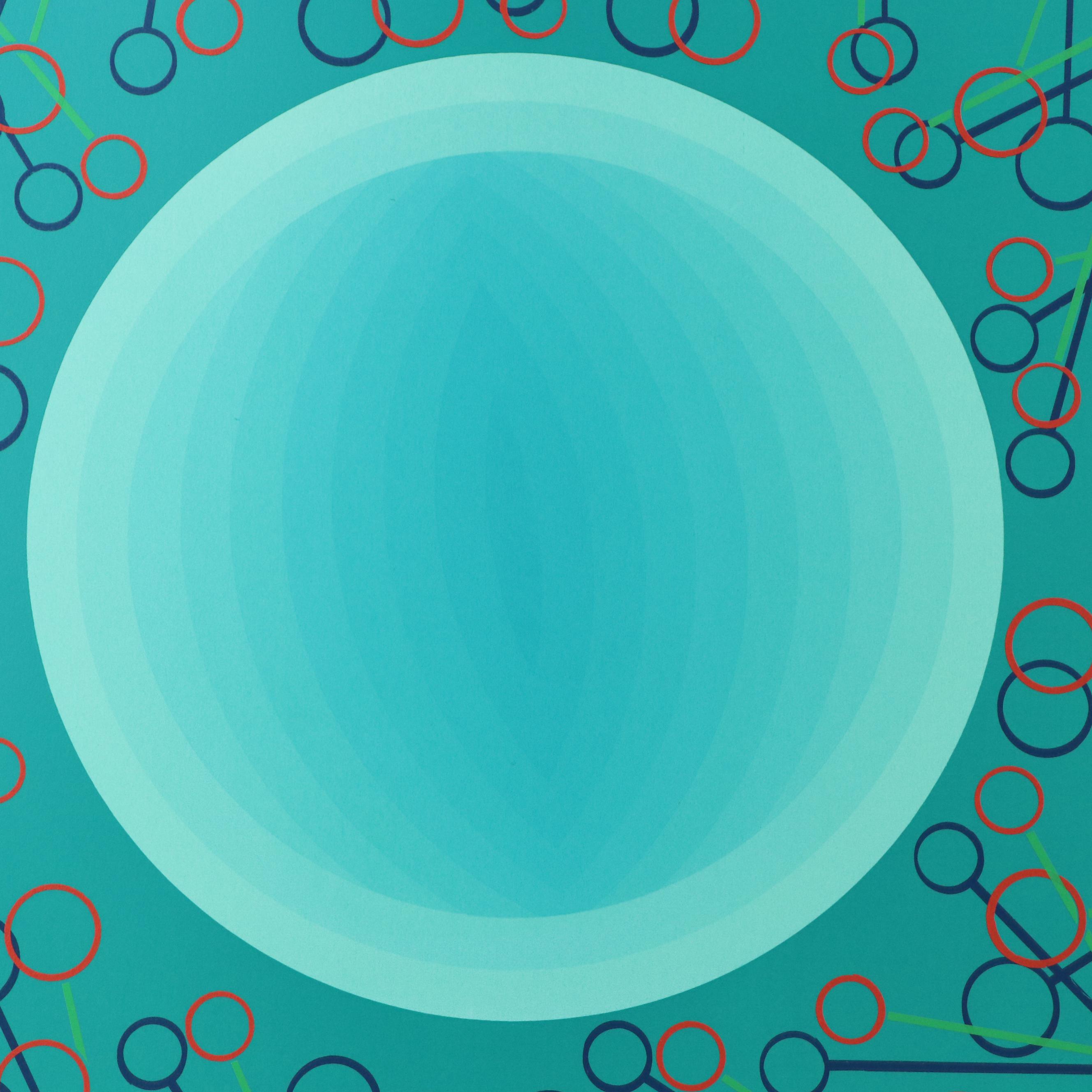 Nobuteru Shimotakahara Op Art Serigraph "Composition of Time and Space"