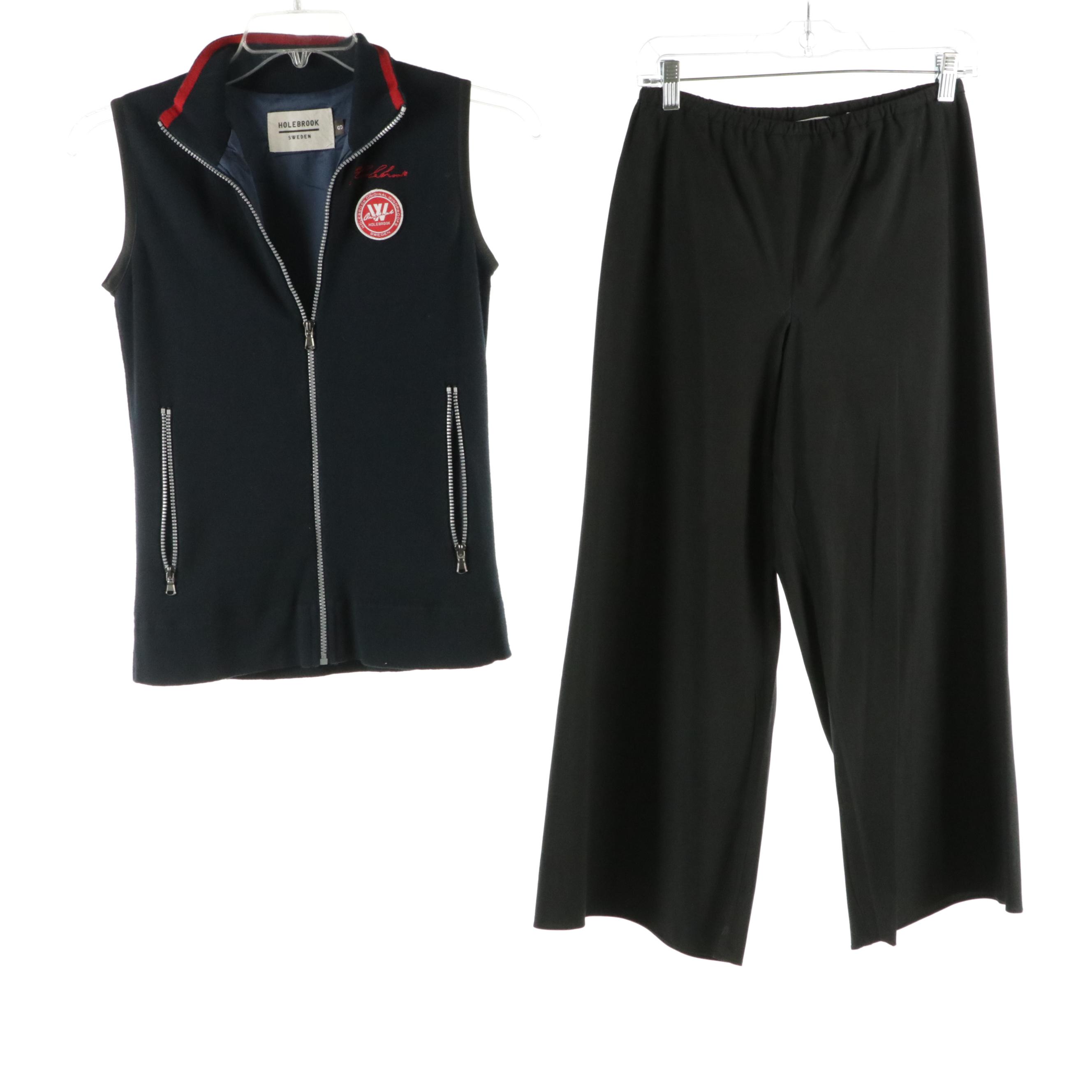 Theory Red Linen Shift Dress, Vince Beige Linen and Black Cotton Capris and More