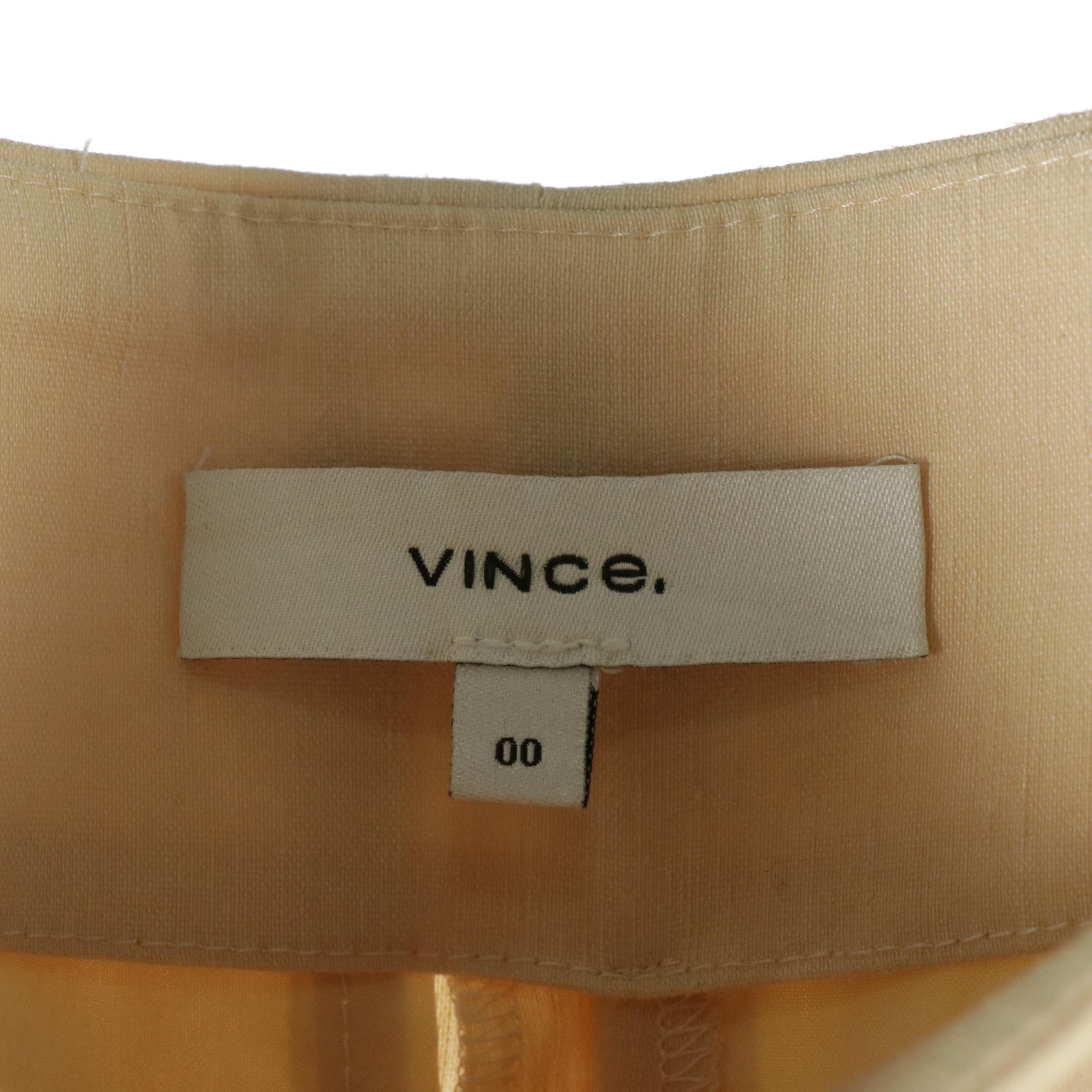 Theory Red Linen Shift Dress, Vince Beige Linen and Black Cotton Capris and More