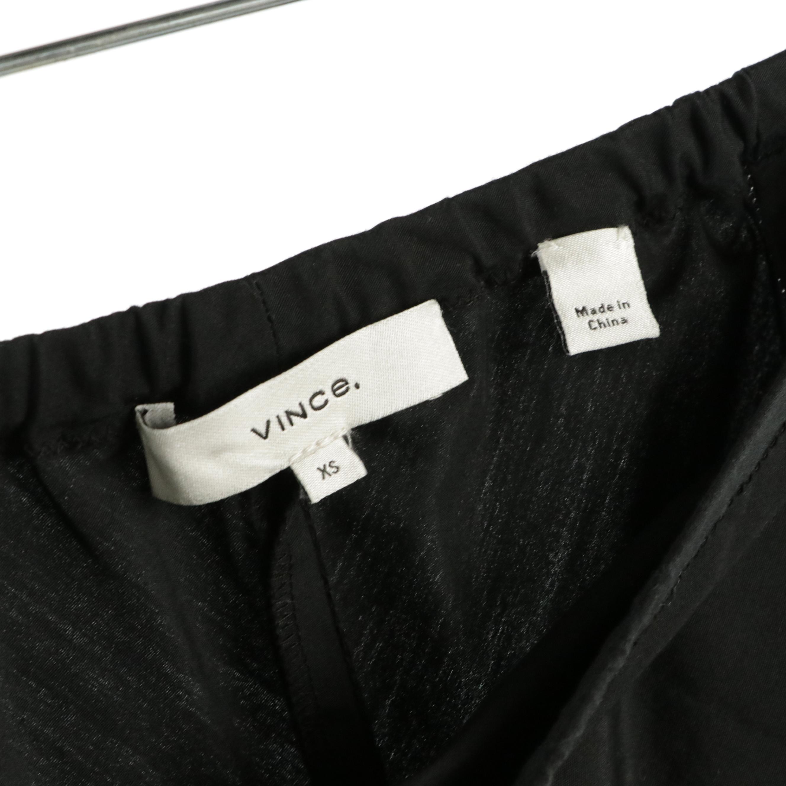 Theory Red Linen Shift Dress, Vince Beige Linen and Black Cotton Capris and More