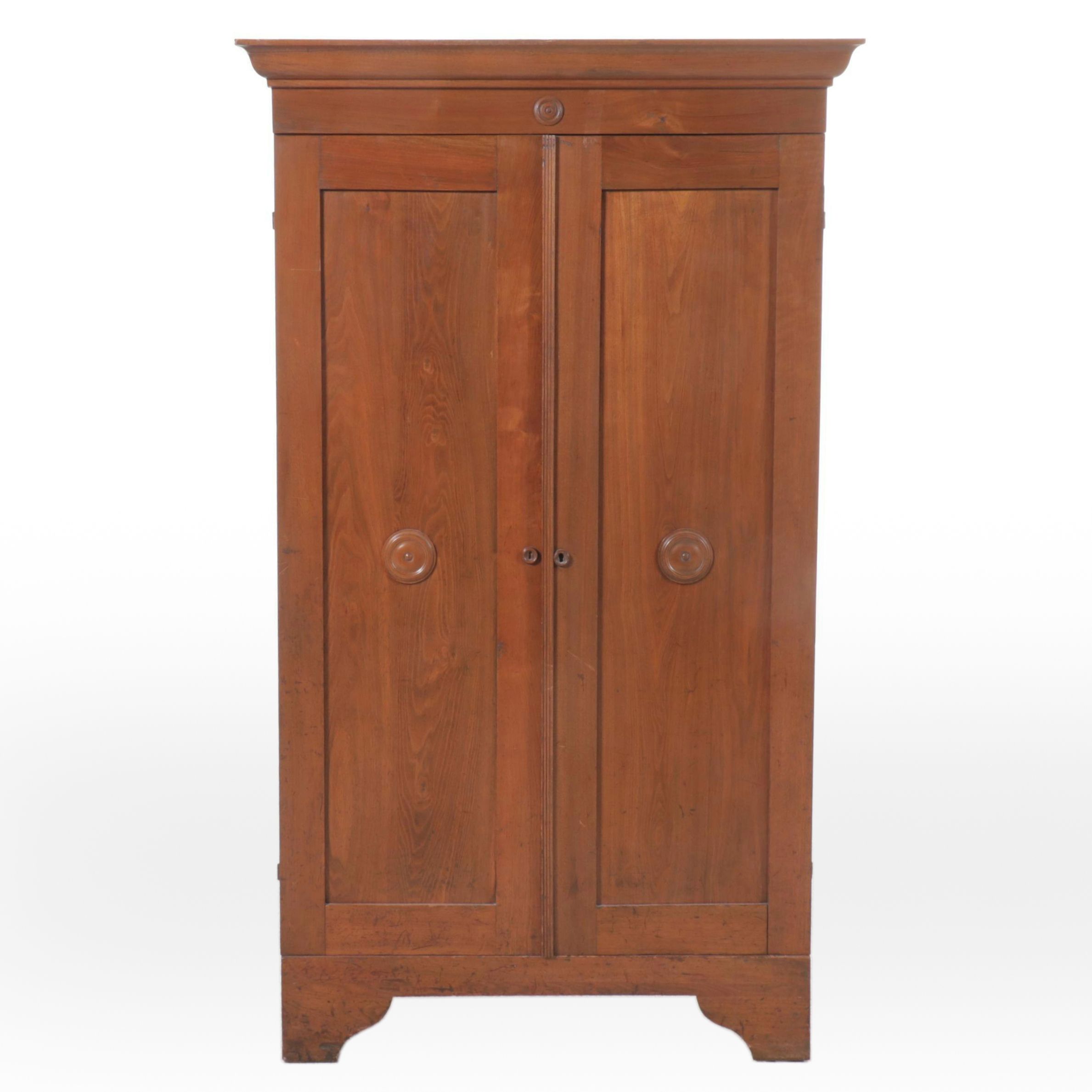 Late Federal Style Walnut Wardrobe, Late 19th to Early 20th Century