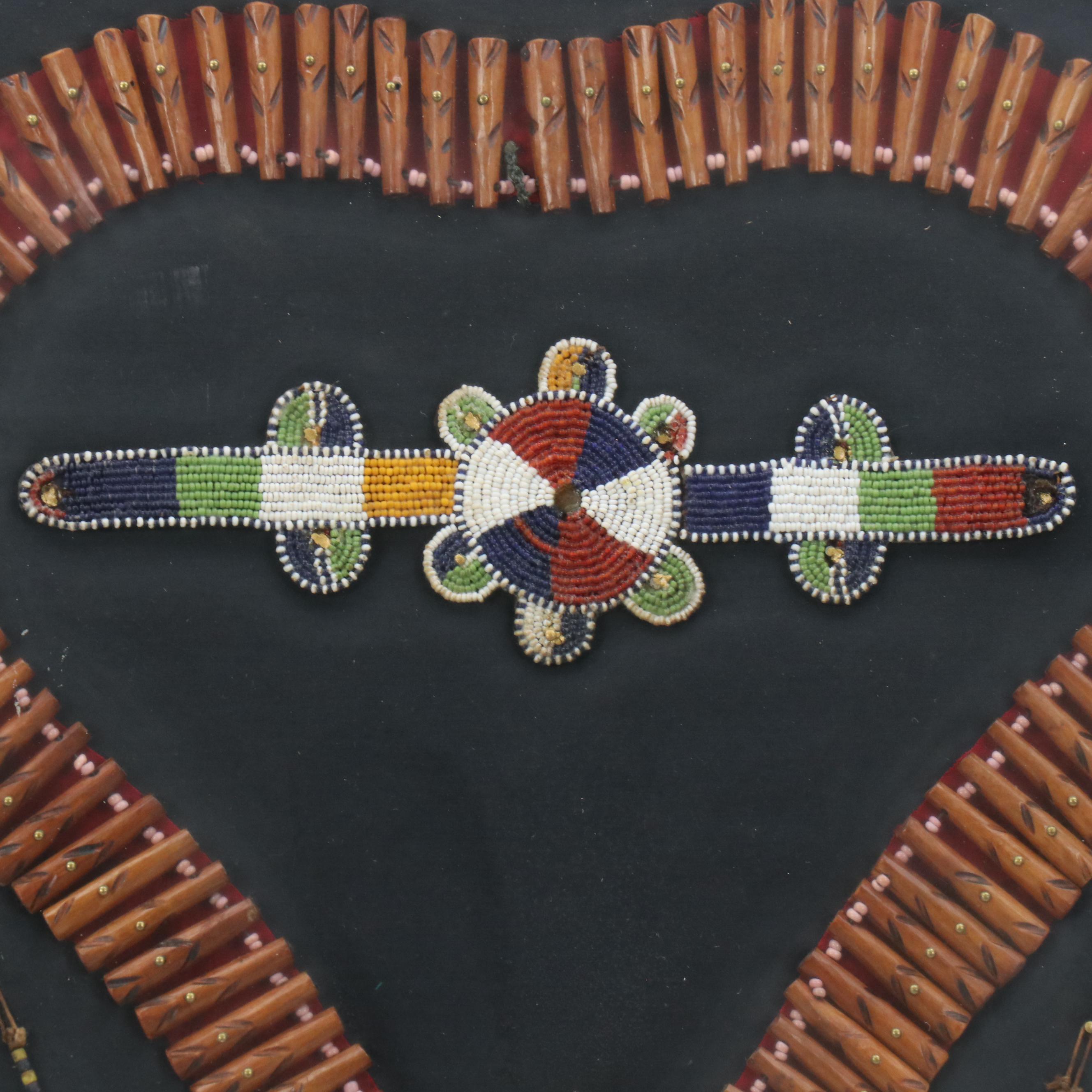 East Africa Maasai Warrior Traditional Beadwork Collar, Plastron, Earrings, More