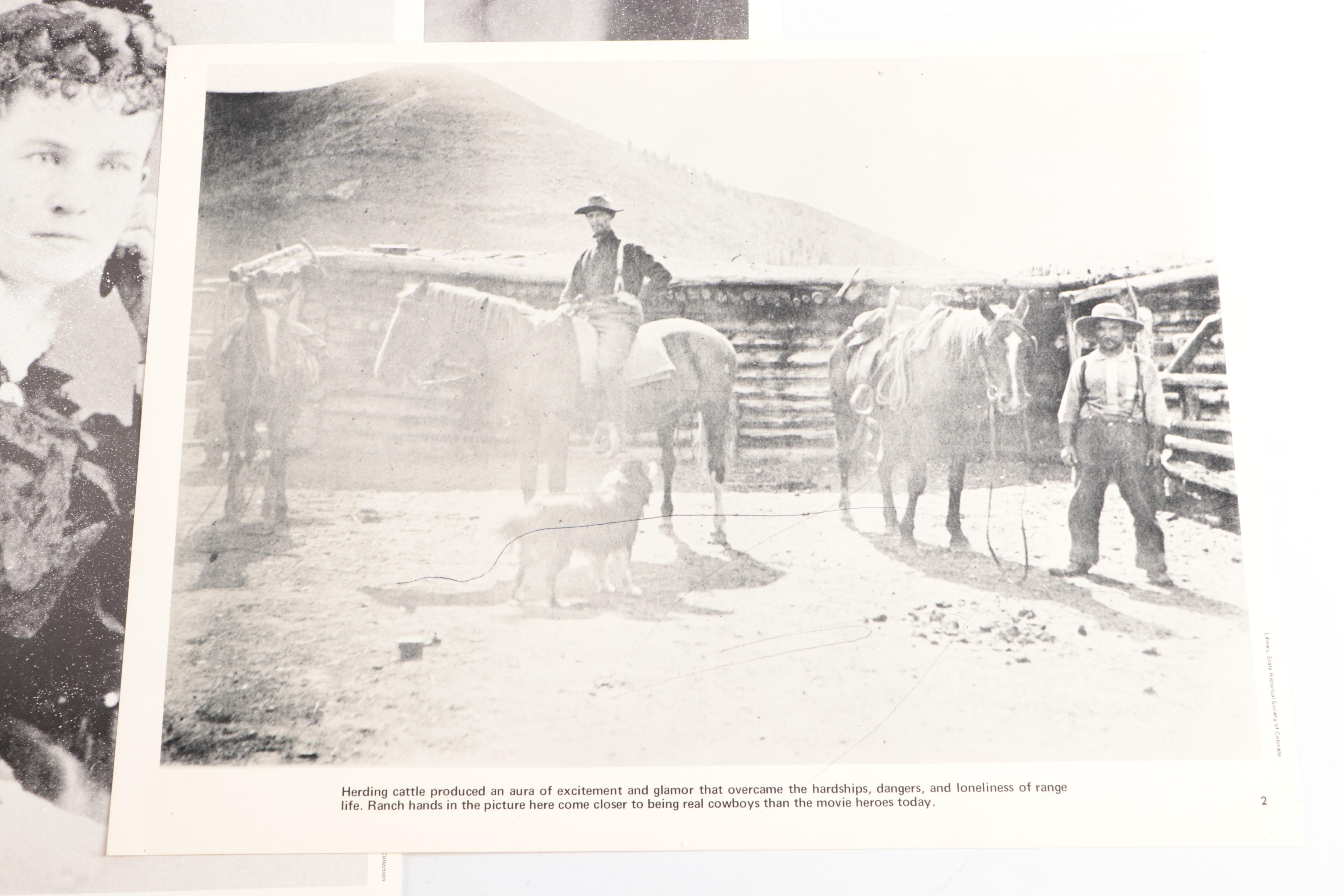 Reproduction Halftone Prints Featuring Annie Oakley and Sacajawea